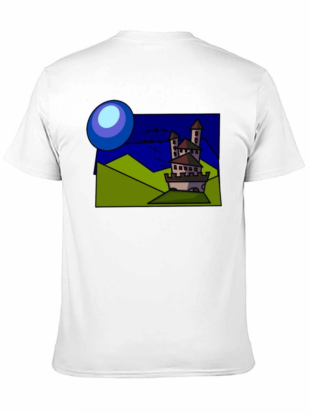 Cartoon Castle T-Shirt: Quirky Design Classic Fit