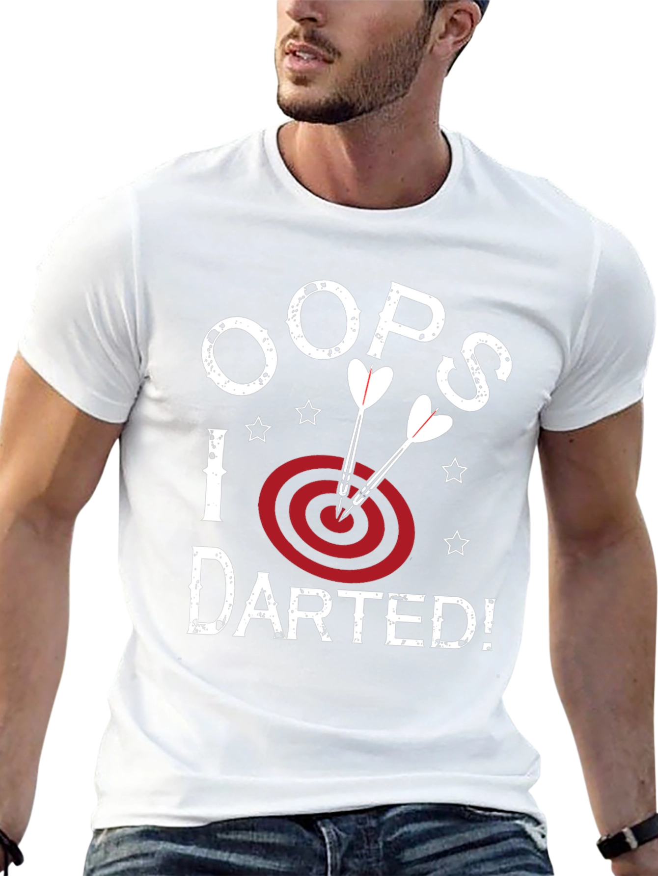 Oops! I Darted Black Graphic T-Shirt