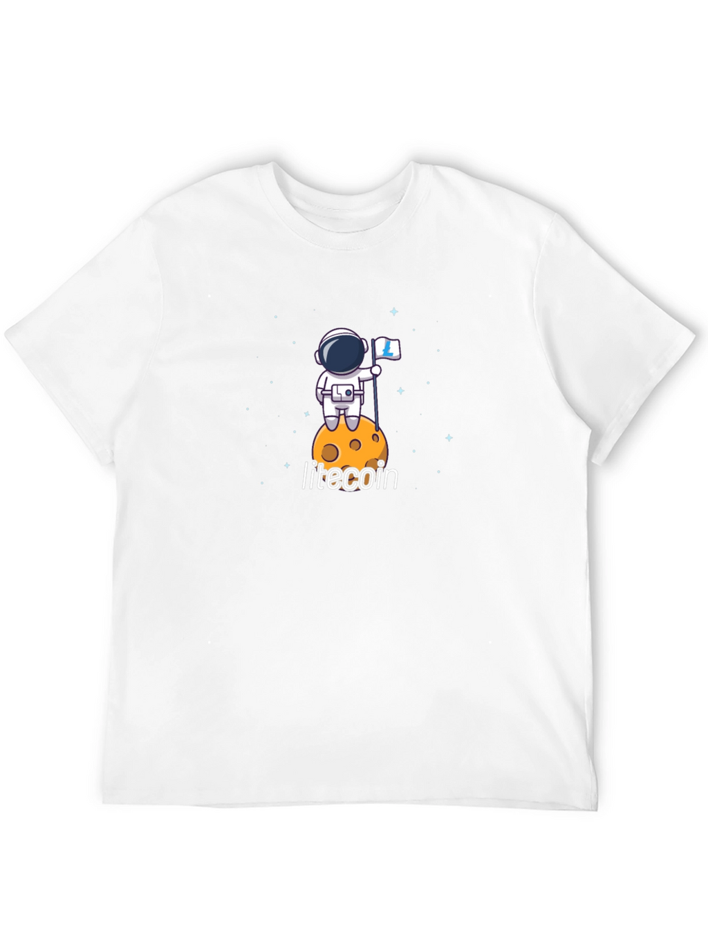 Litecoin Astronaut T-Shirt - Crypto Moon Landing Tee