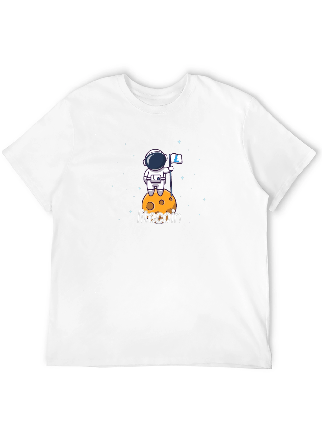 Litecoin Astronaut T-Shirt - Crypto Moon Landing Tee