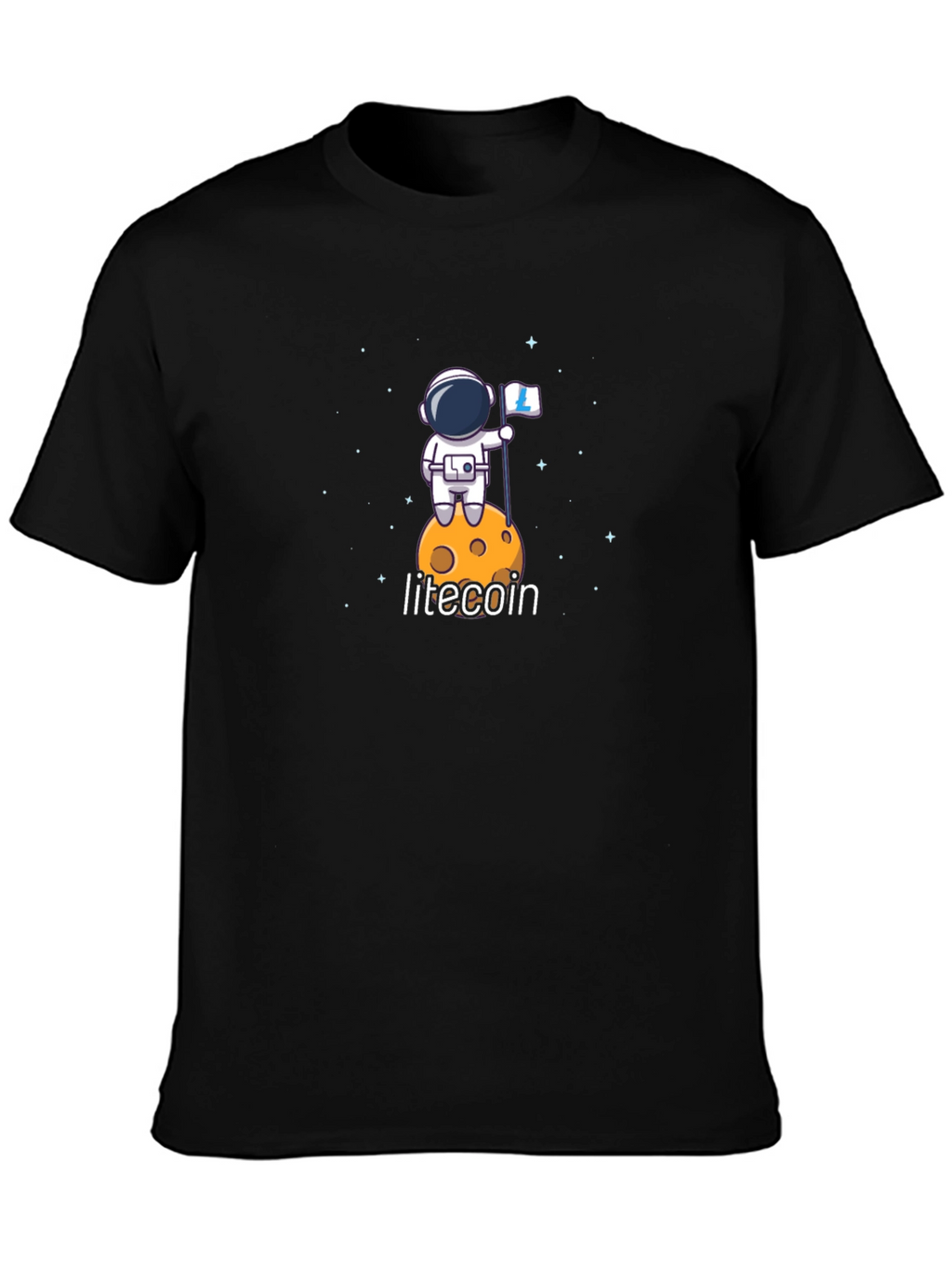 Litecoin Astronaut T-Shirt - Crypto Moon Landing Tee