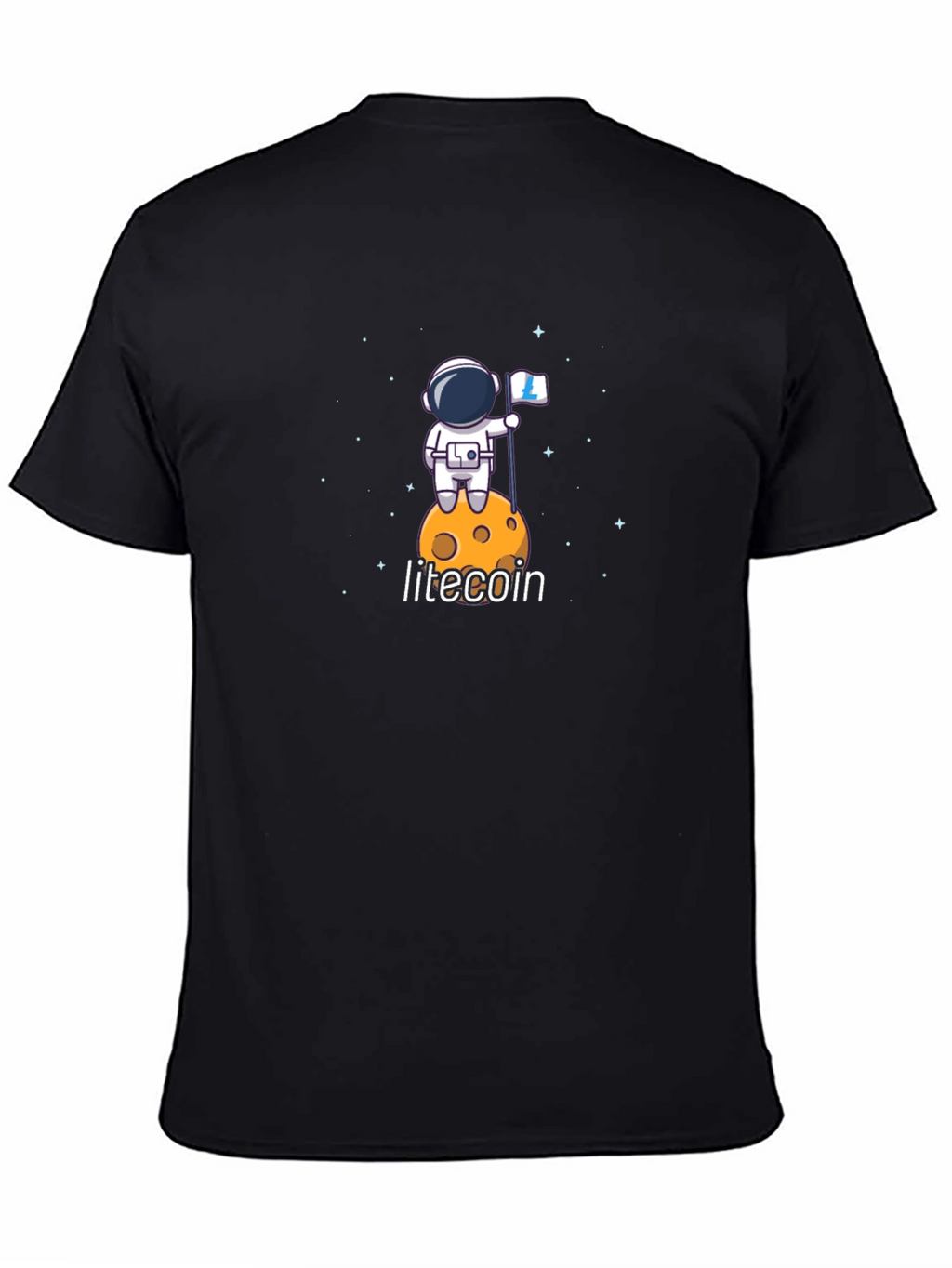 Litecoin Astronaut T-Shirt - Crypto Moon Landing Tee