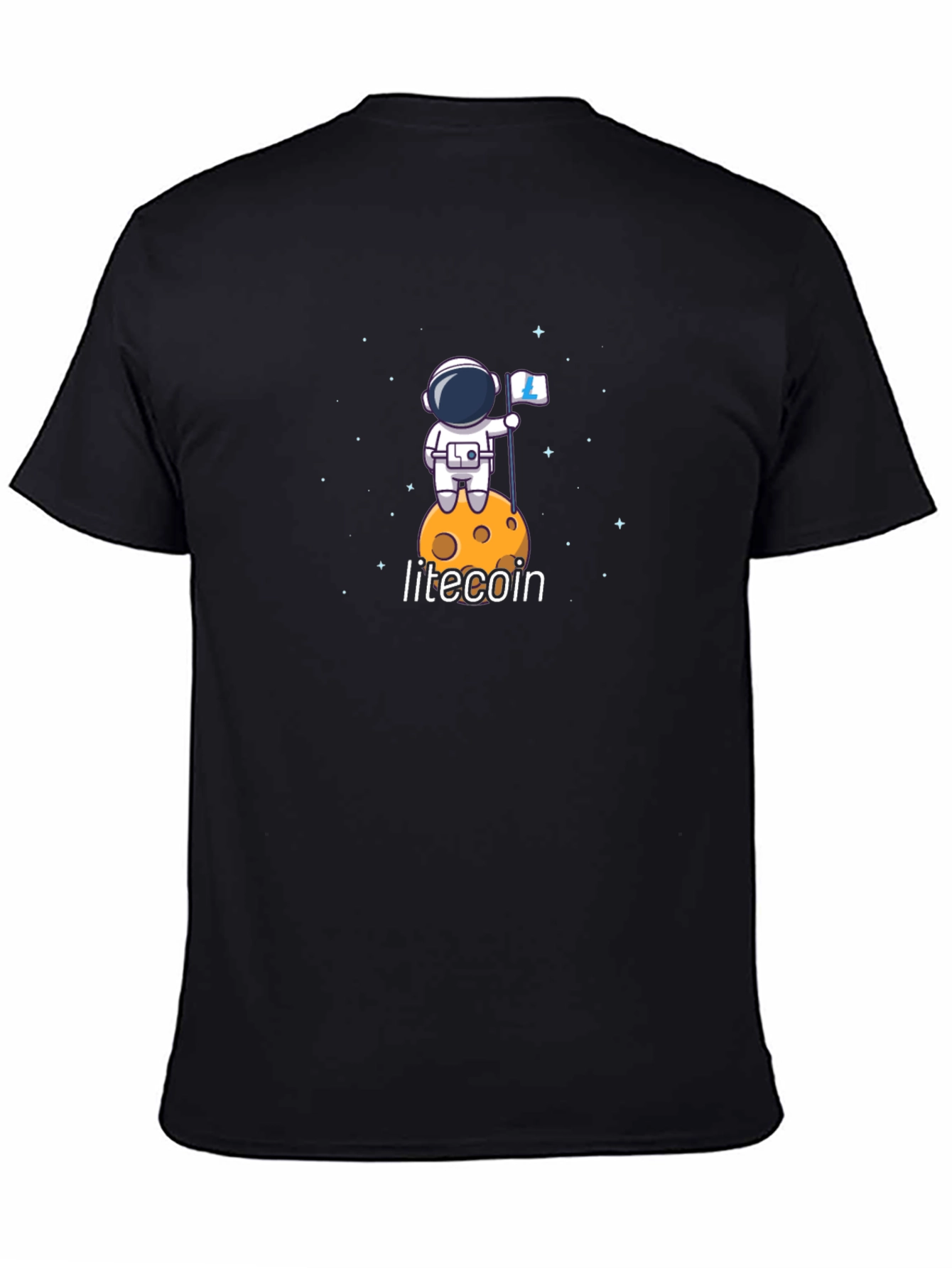 Litecoin Astronaut T-Shirt - Crypto Moon Landing Tee