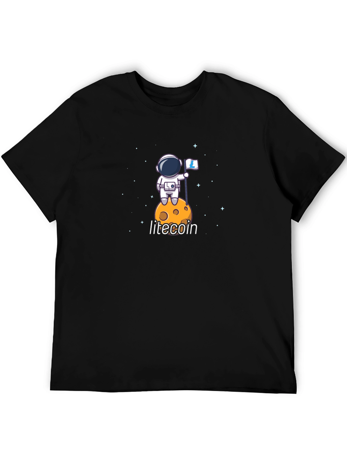 Litecoin Astronaut T-Shirt - Crypto Moon Landing Tee