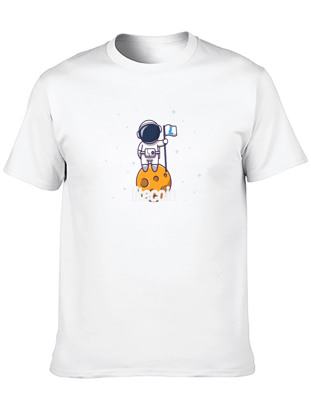 Litecoin Astronaut T-Shirt - Crypto Moon Landing Tee
