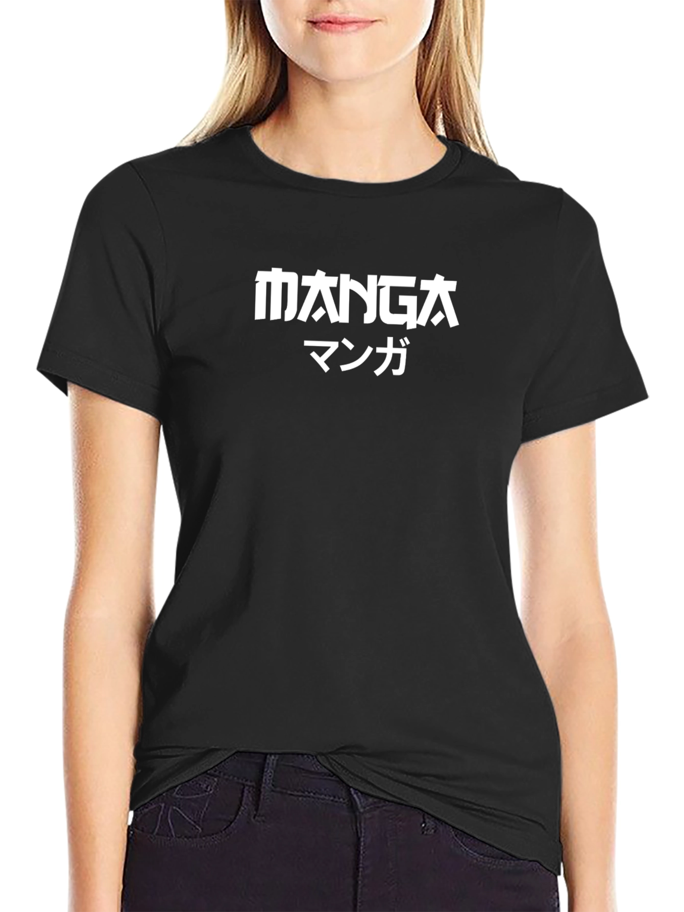 Manga Graphic Tee - Anime Inspired Black T-Shirt