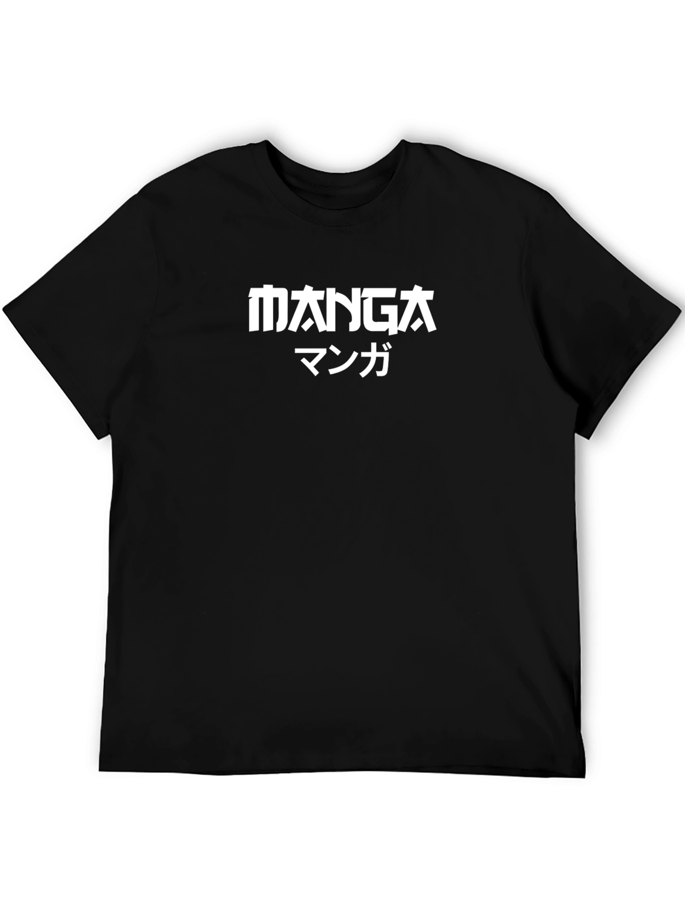 Manga Graphic Tee - Anime Inspired Black T-Shirt
