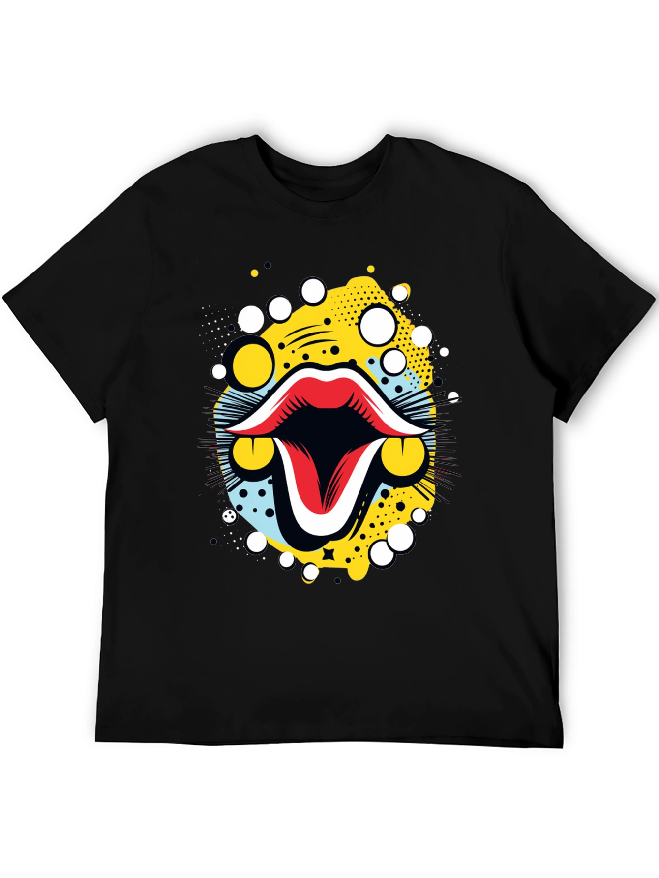 Bold Graphic Tee: Retro Mouth Design