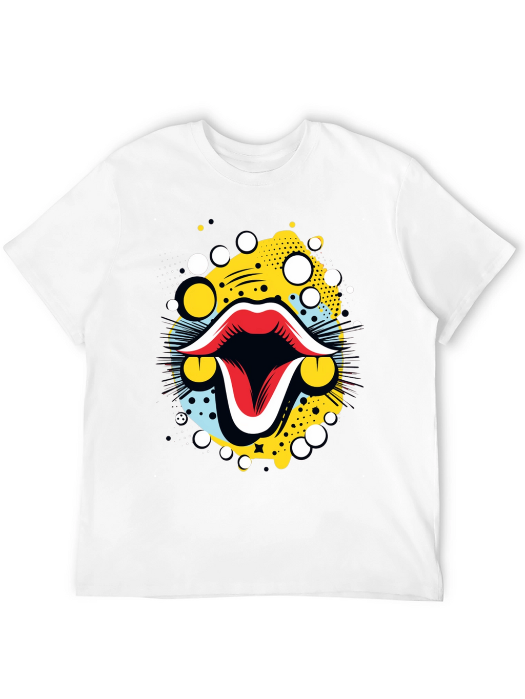 Bold Graphic Tee: Retro Mouth Design