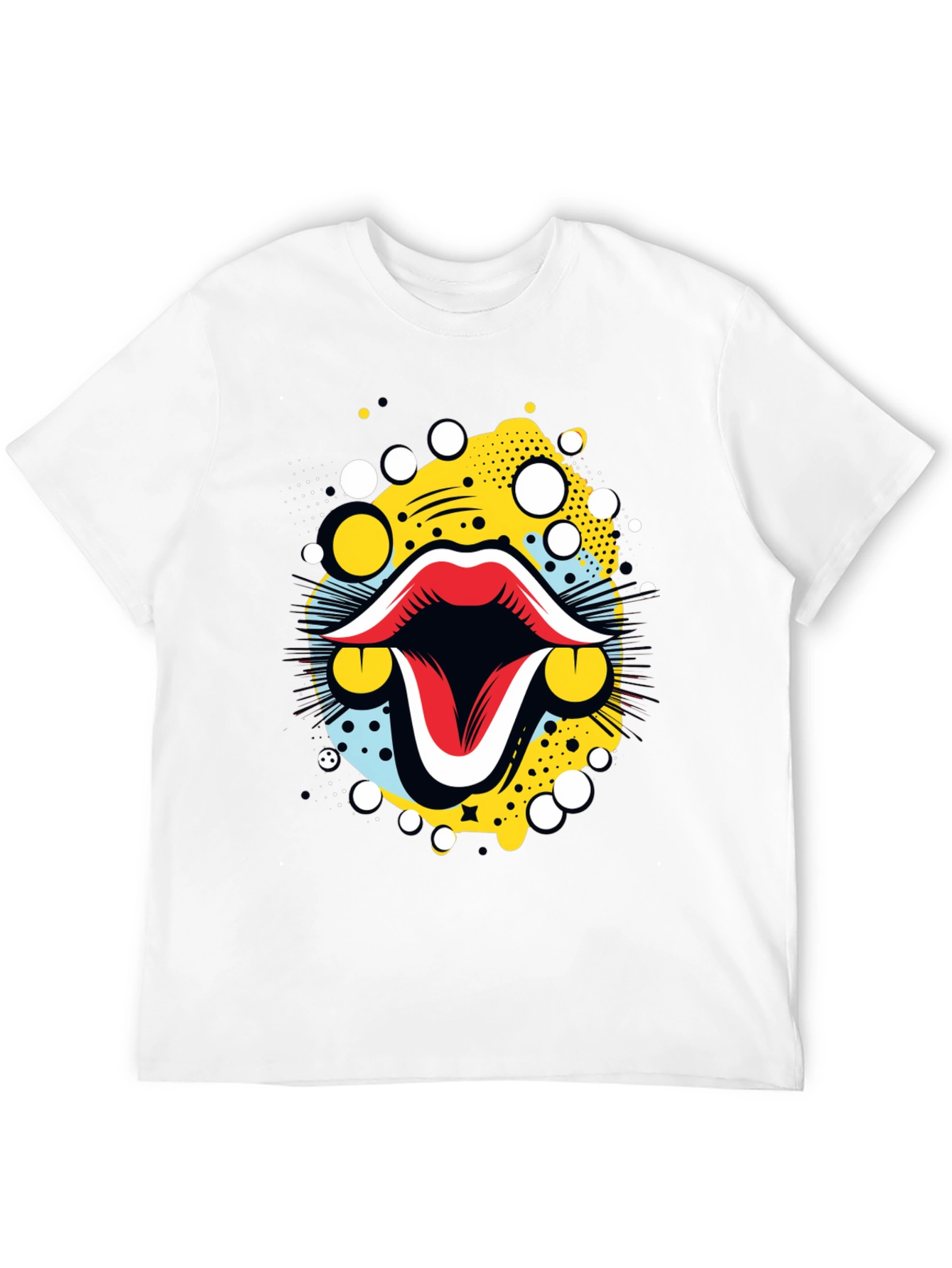Bold Graphic Tee: Retro Mouth Design