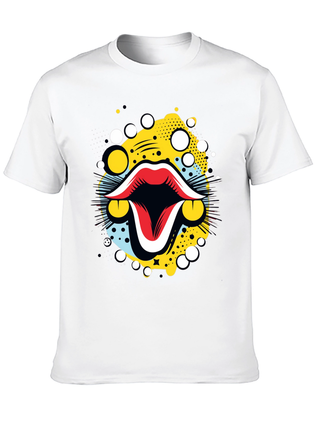 Bold Graphic Tee: Retro Mouth Design