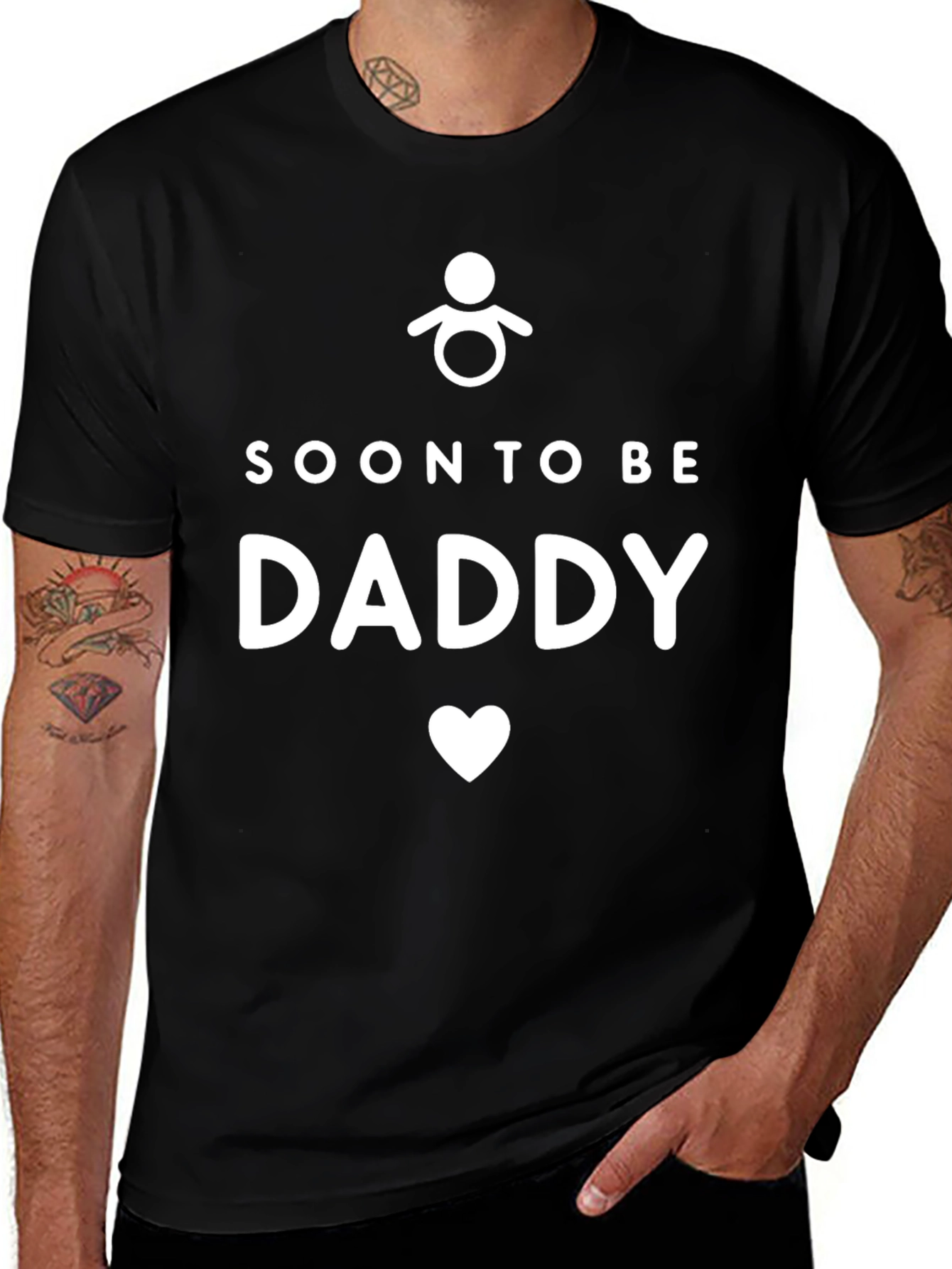 Soon To Be Daddy Graphic Tee - Black