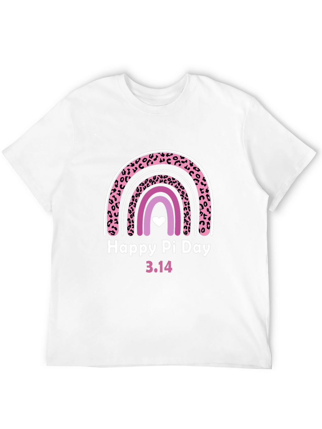 Happy Pi Day Rainbow Leopard Print Graphic T-Shirt
