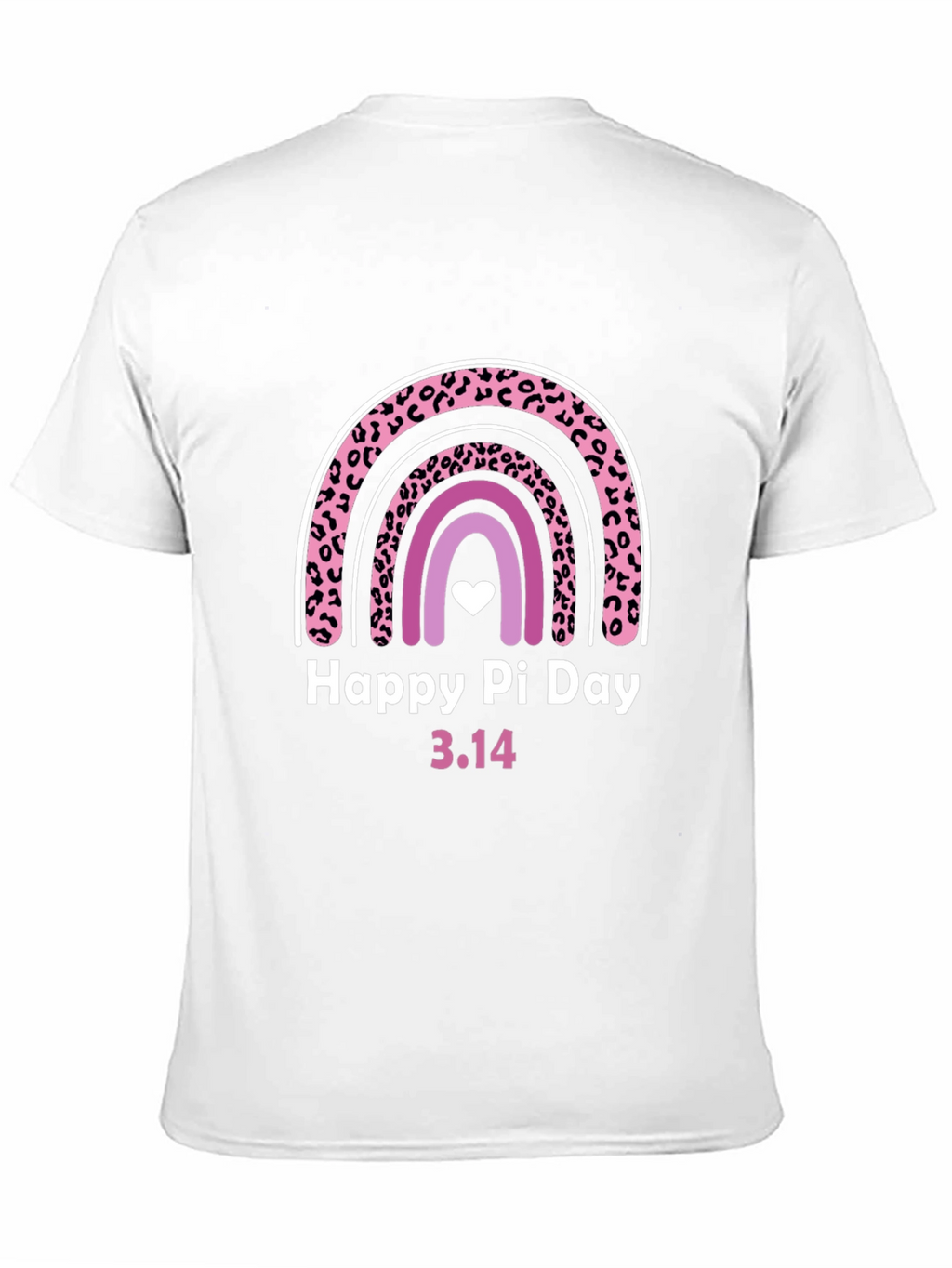 Happy Pi Day Rainbow Leopard Print Graphic T-Shirt