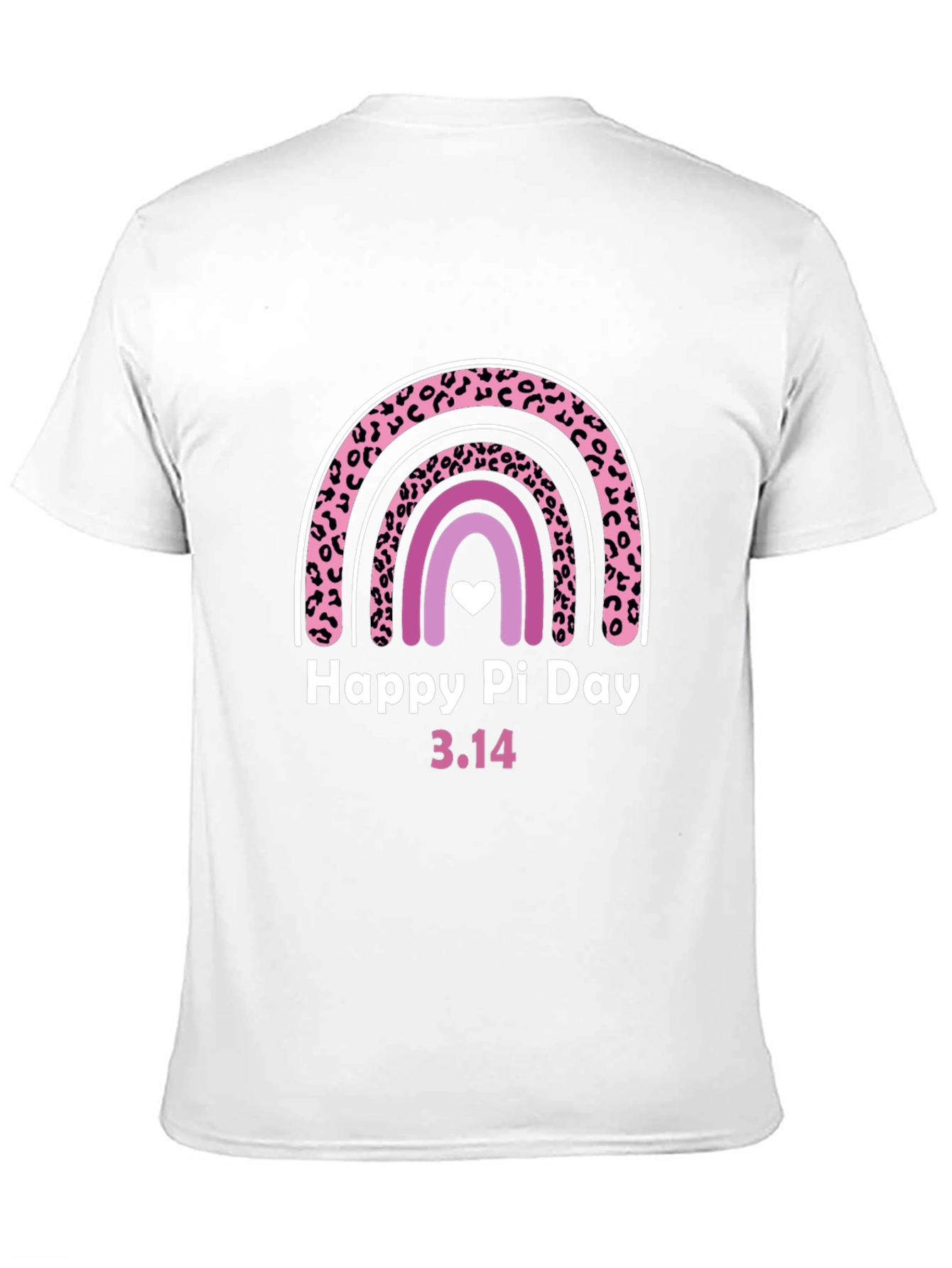 Happy Pi Day Rainbow Leopard Print Graphic T-Shirt