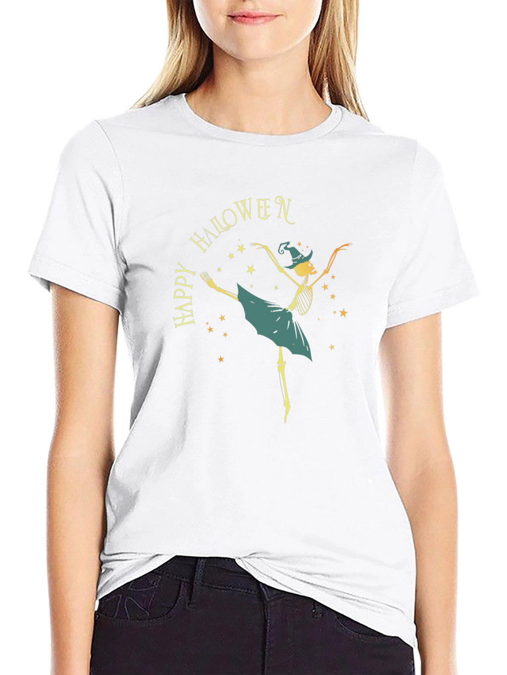 Happy Halloween Skeleton Ballerina T-Shirt