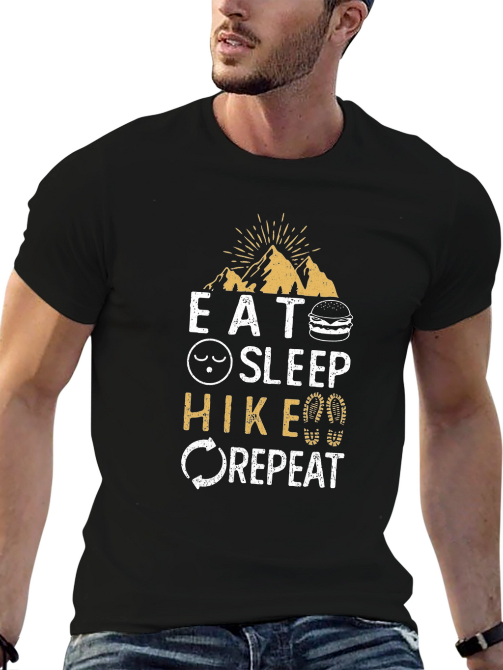 Eat Sleep Hike Repeat Graphic Tee - Adventure Time!