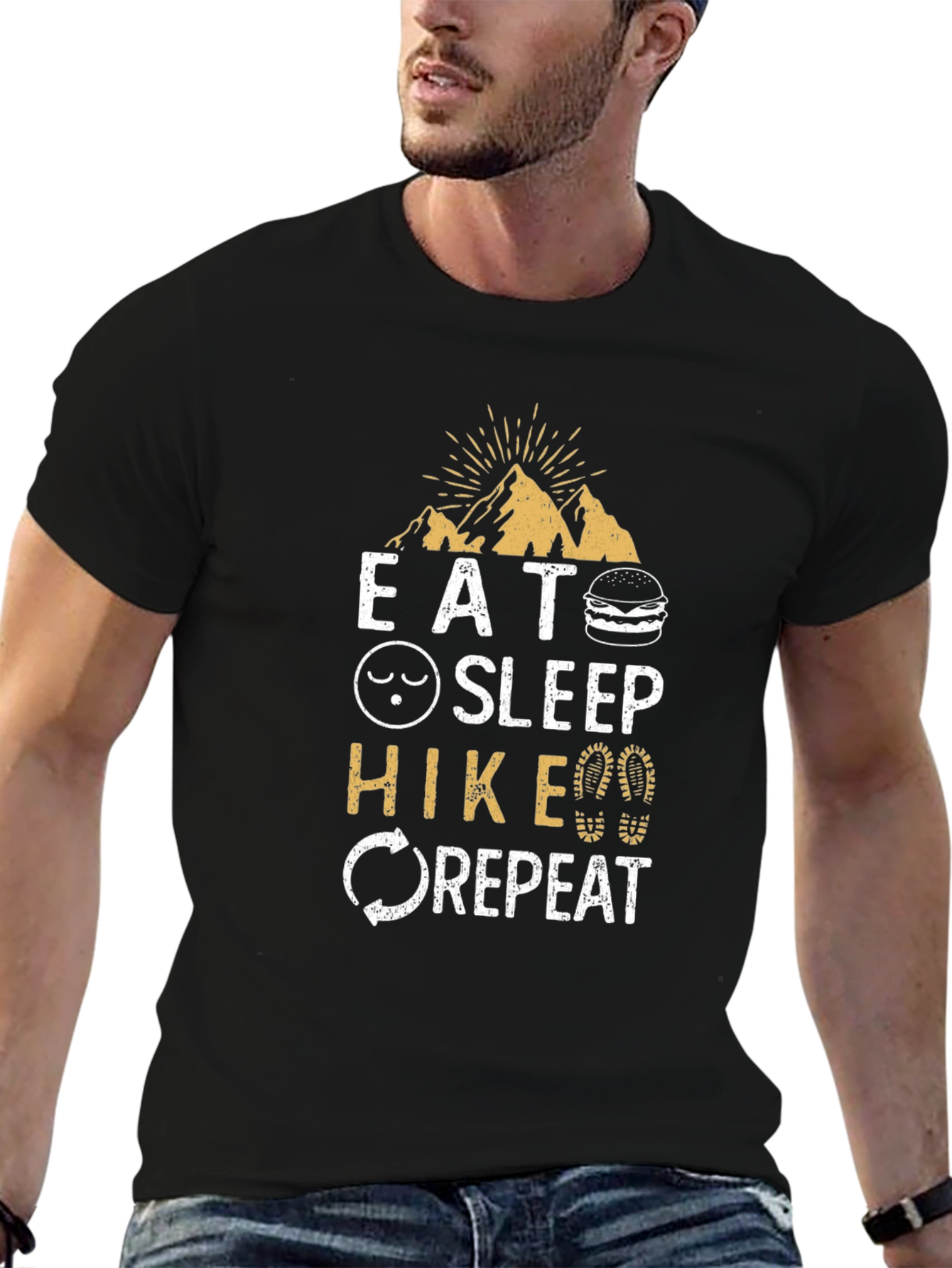 Eat Sleep Hike Repeat Graphic Tee - Adventure Time!
