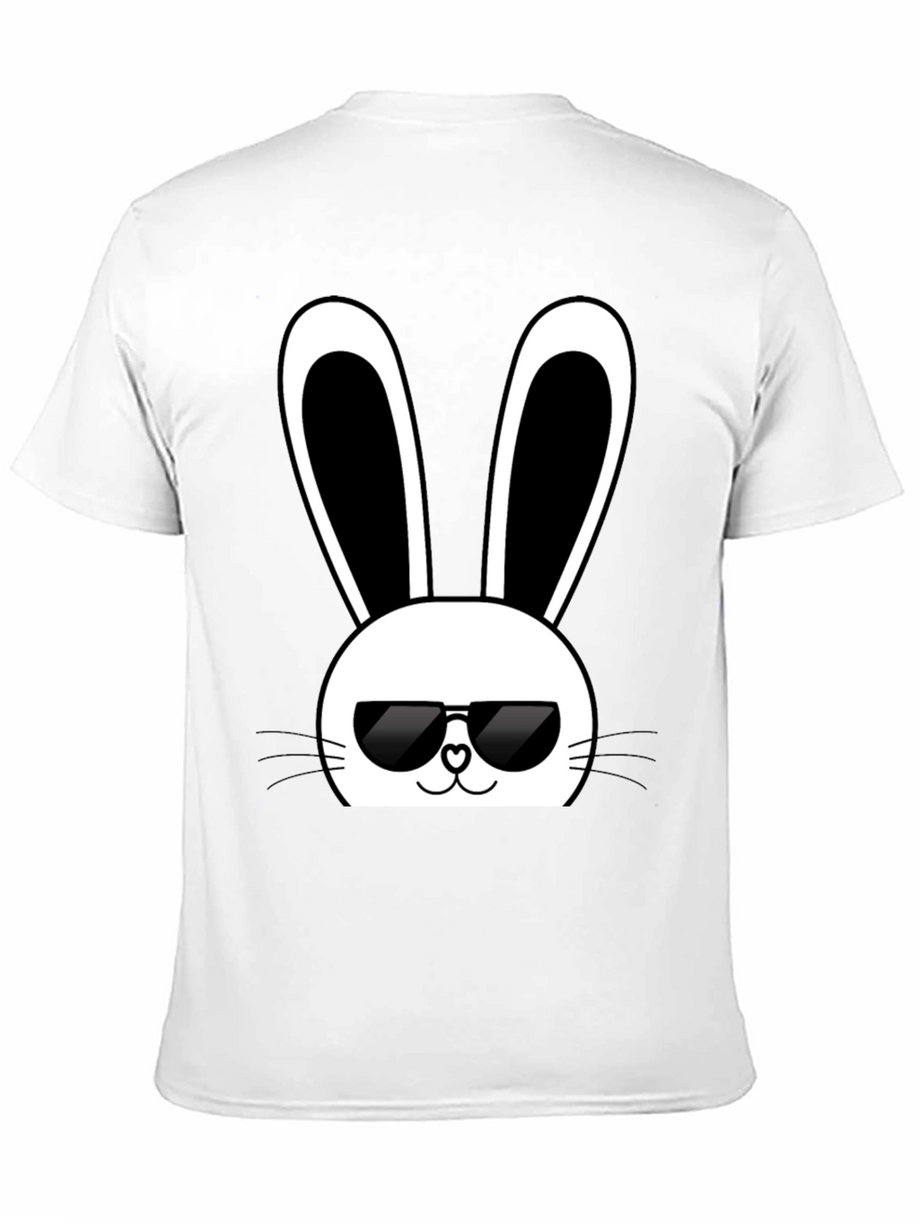 Cool Bunny Graphic Tee - Black Cotton T-Shirt