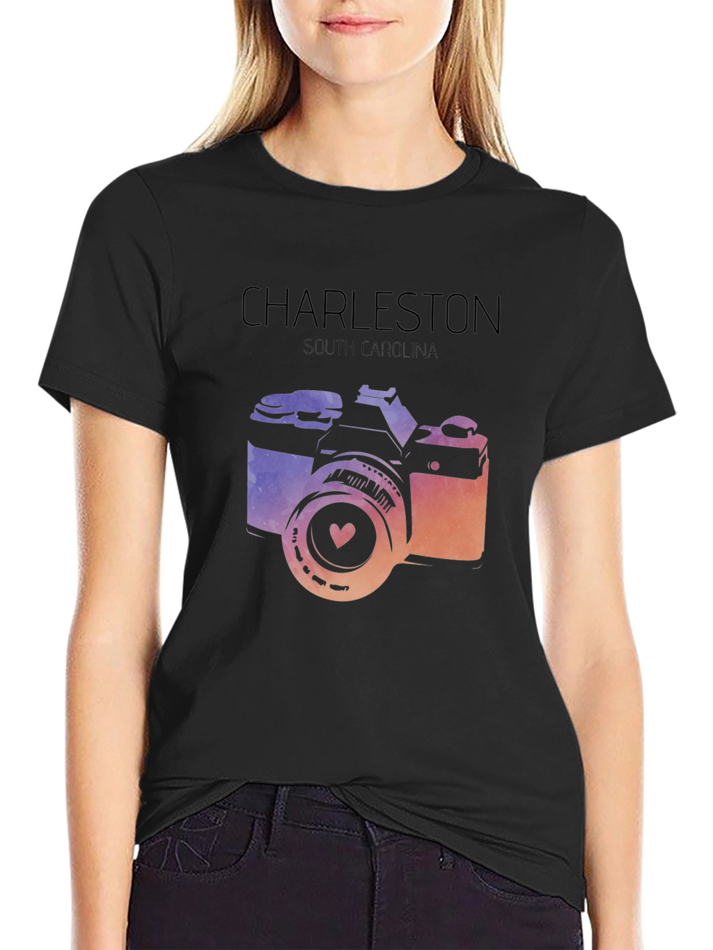Charleston South Carolina Camera Graphic T-Shirt