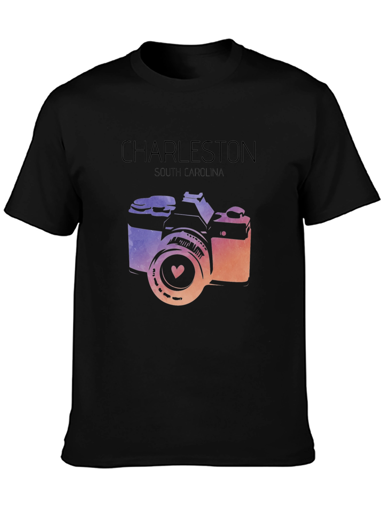 Charleston South Carolina Camera Graphic T-Shirt