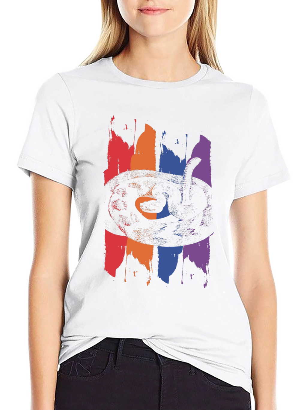 Mens Snake Graphic Tee - Black