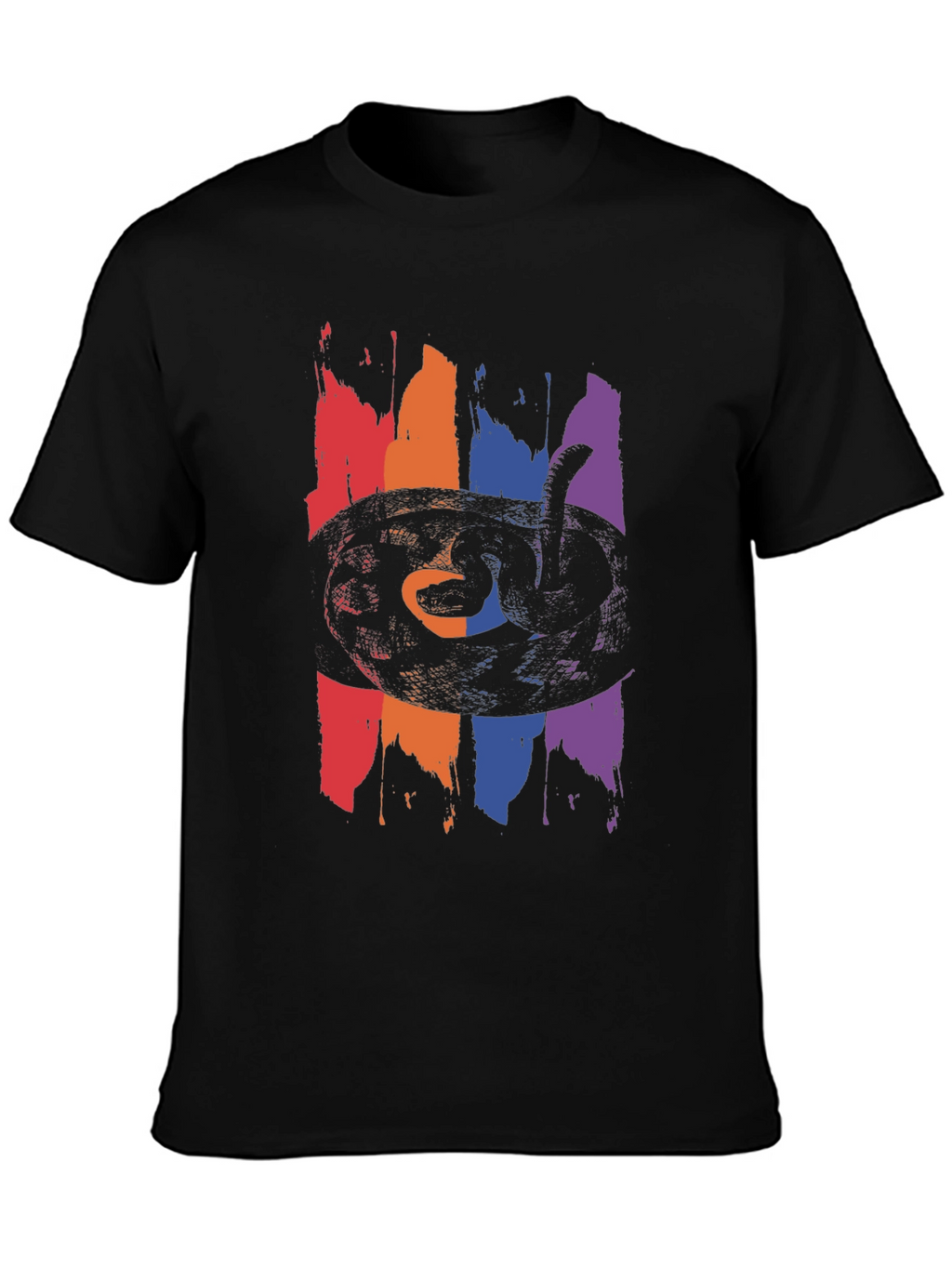 Mens Snake Graphic Tee - Black
