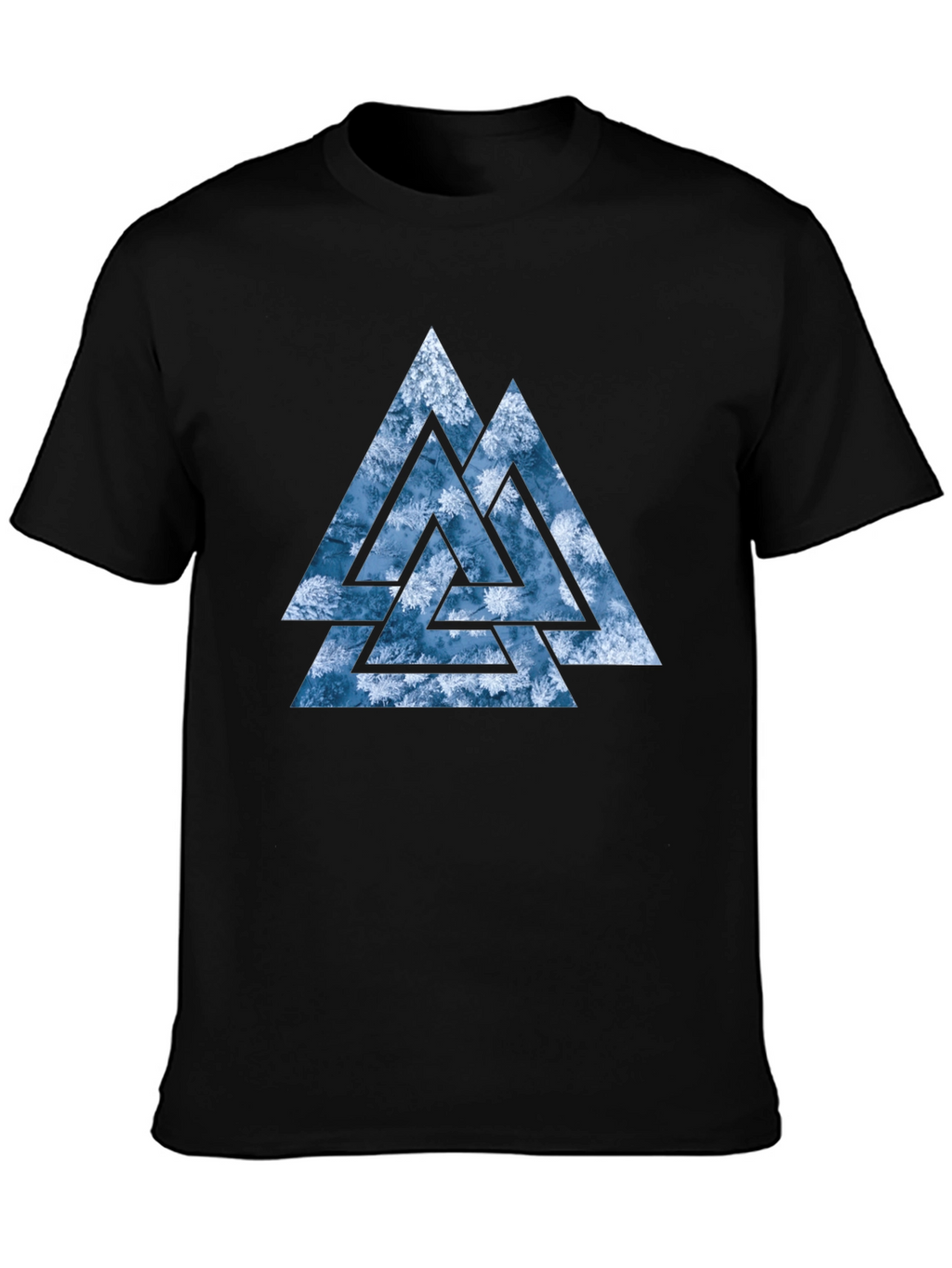 Valknut T-Shirt - Viking Symbol - Black Cotton Tee