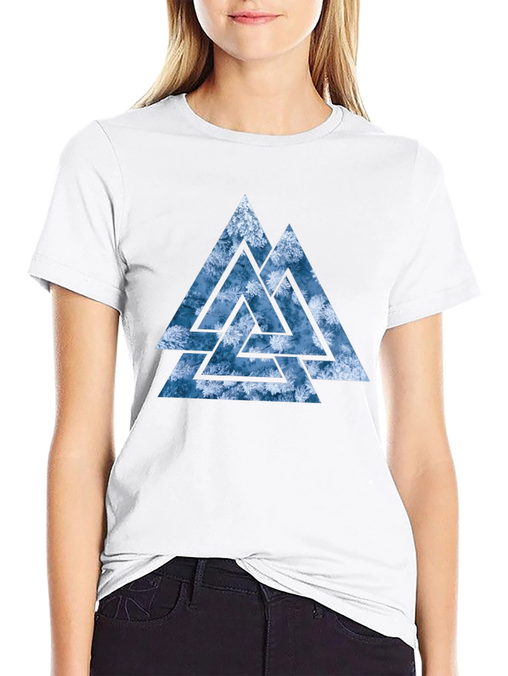 Valknut T-Shirt - Viking Symbol - Black Cotton Tee