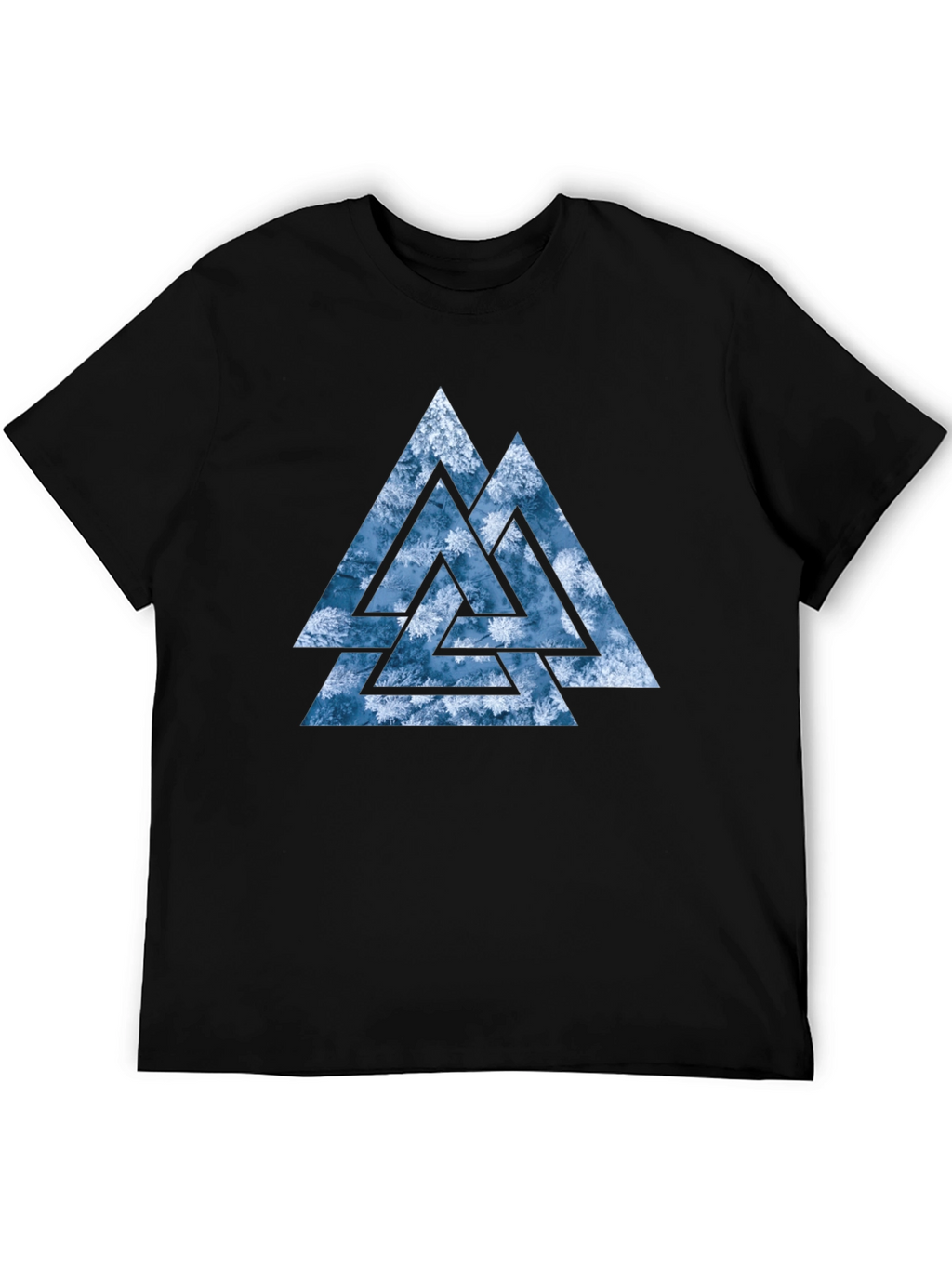 Valknut T-Shirt - Viking Symbol - Black Cotton Tee
