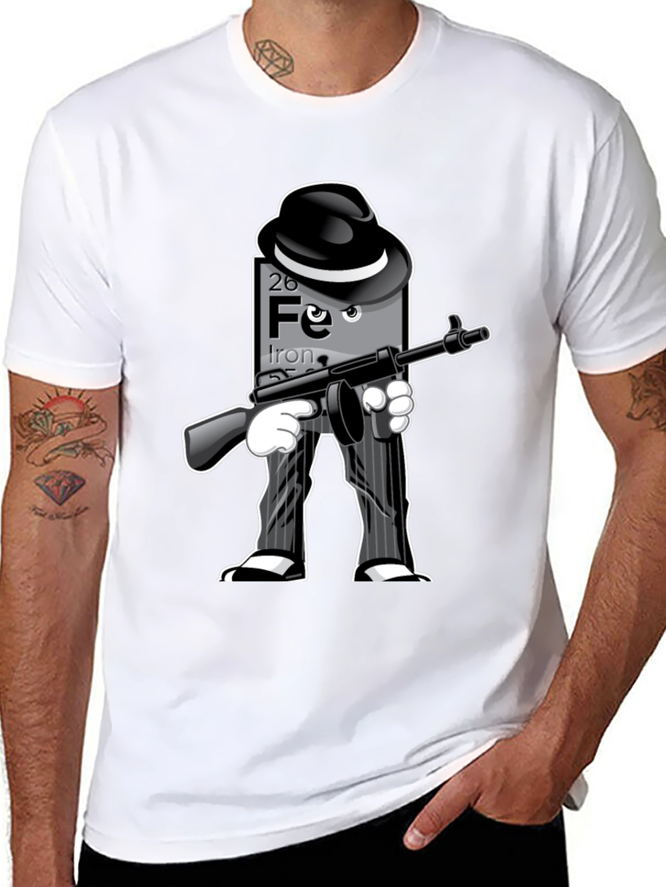 Iron Gangster T-Shirt: Periodic Table Element with Style!