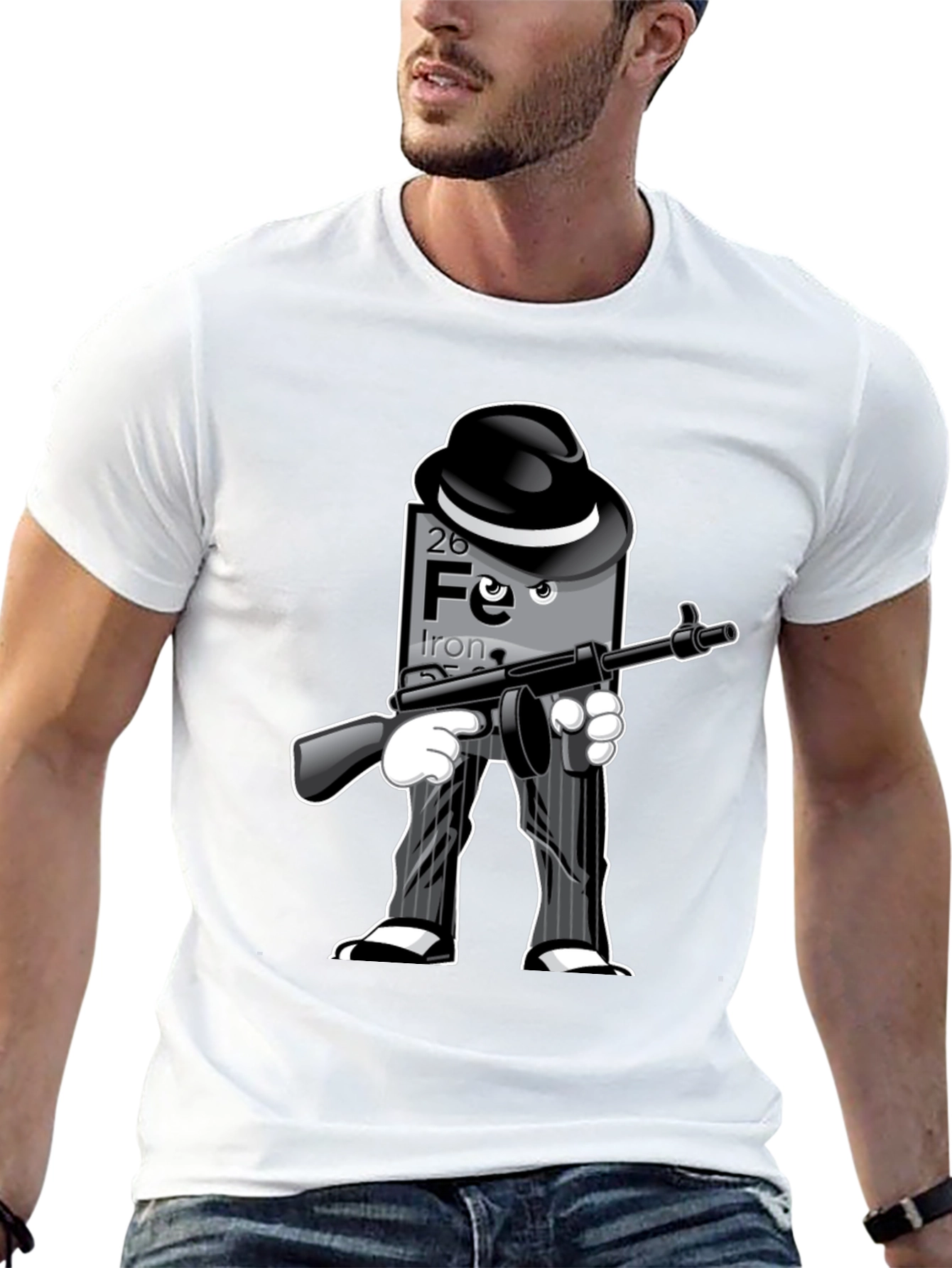 Iron Gangster T-Shirt: Periodic Table Element with Style!