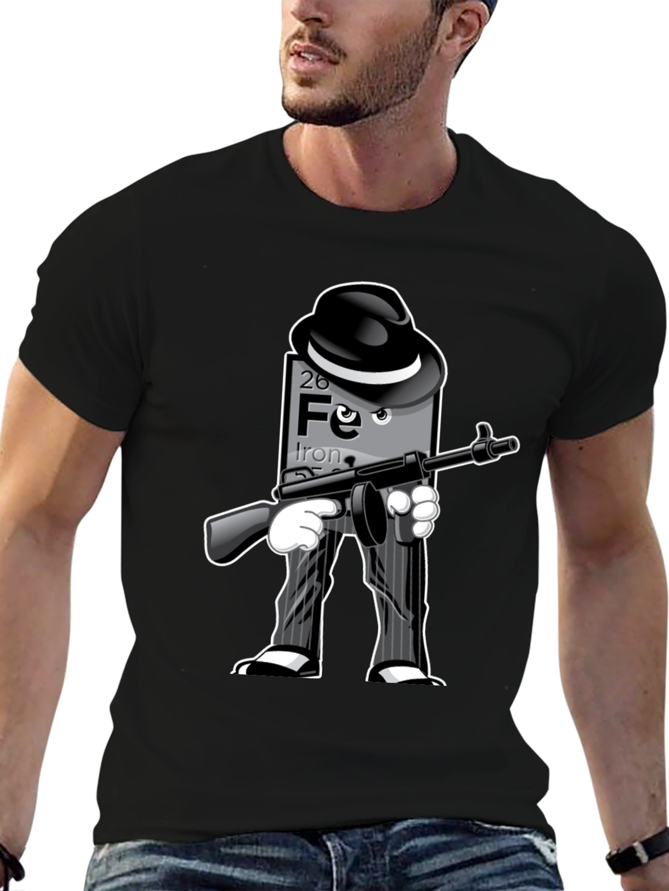 Iron Gangster T-Shirt: Periodic Table Element with Style!