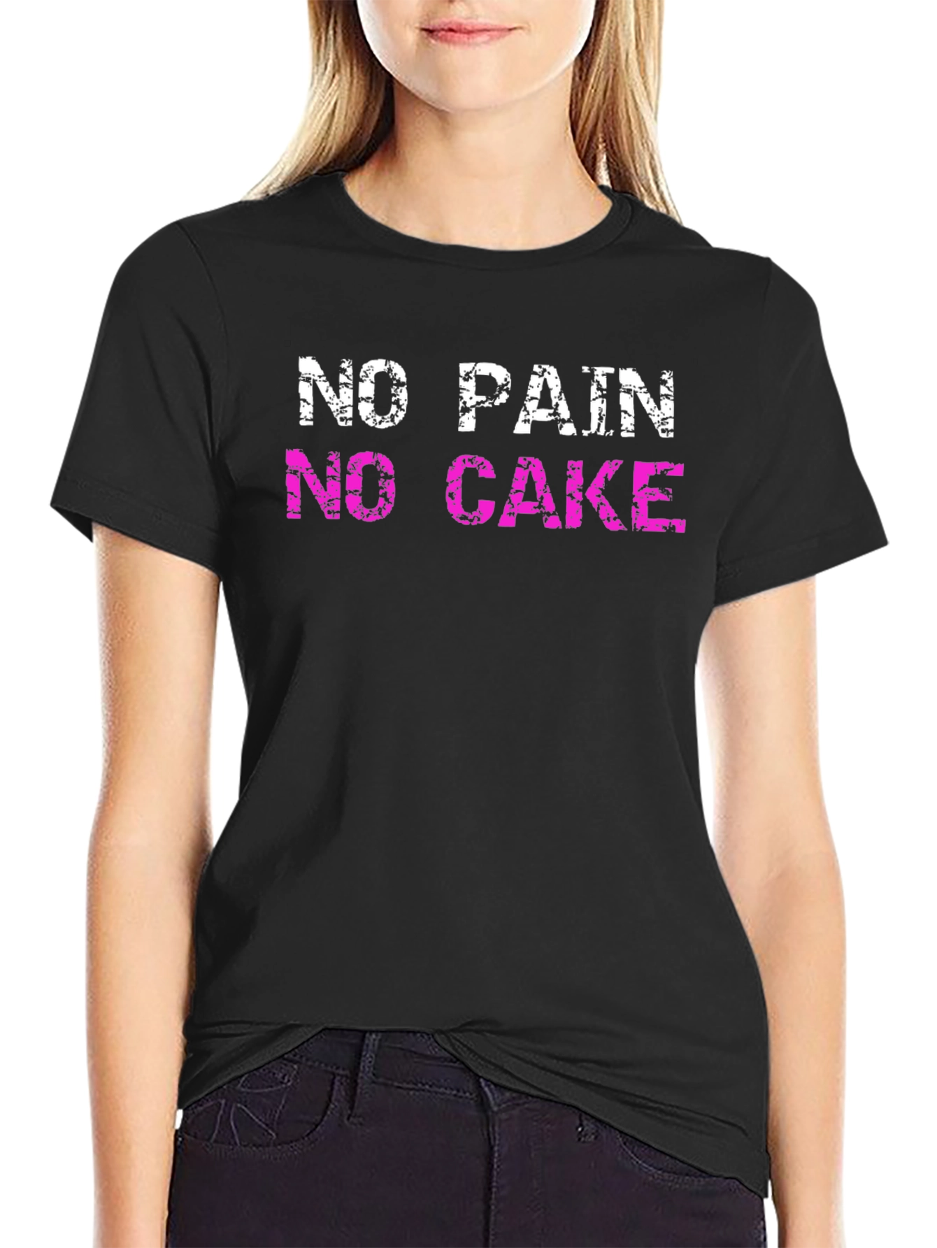 No Pain No Cake - Novelty Graphic T-Shirt