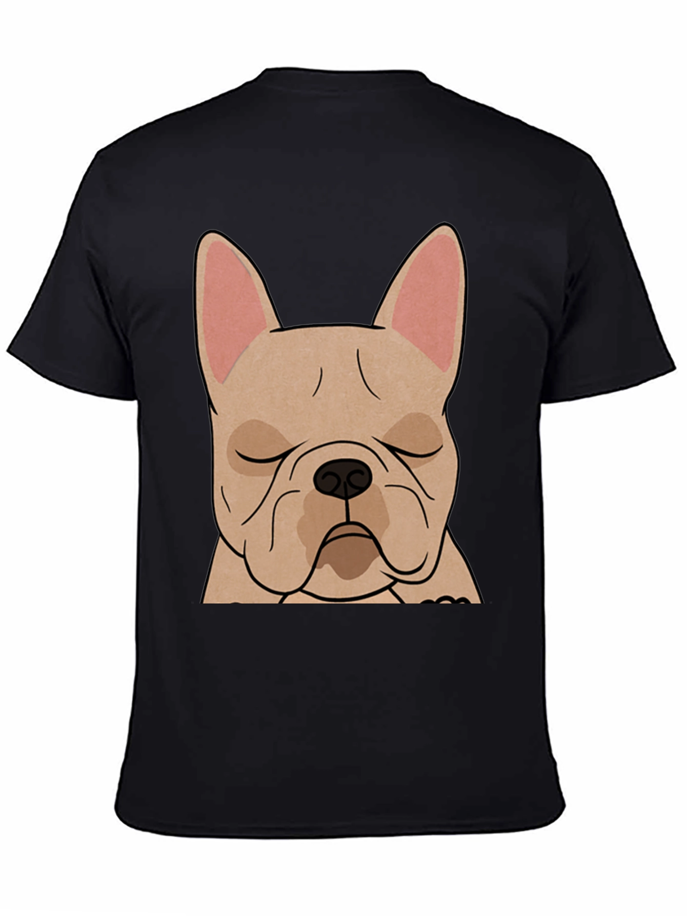 French Bulldog Graphic T-Shirt - Black Cotton Tee