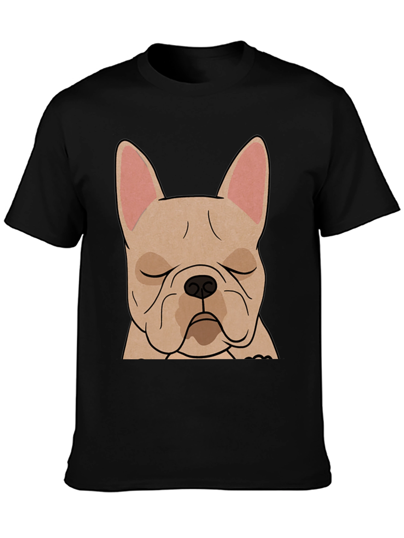 French Bulldog Graphic T-Shirt - Black Cotton Tee