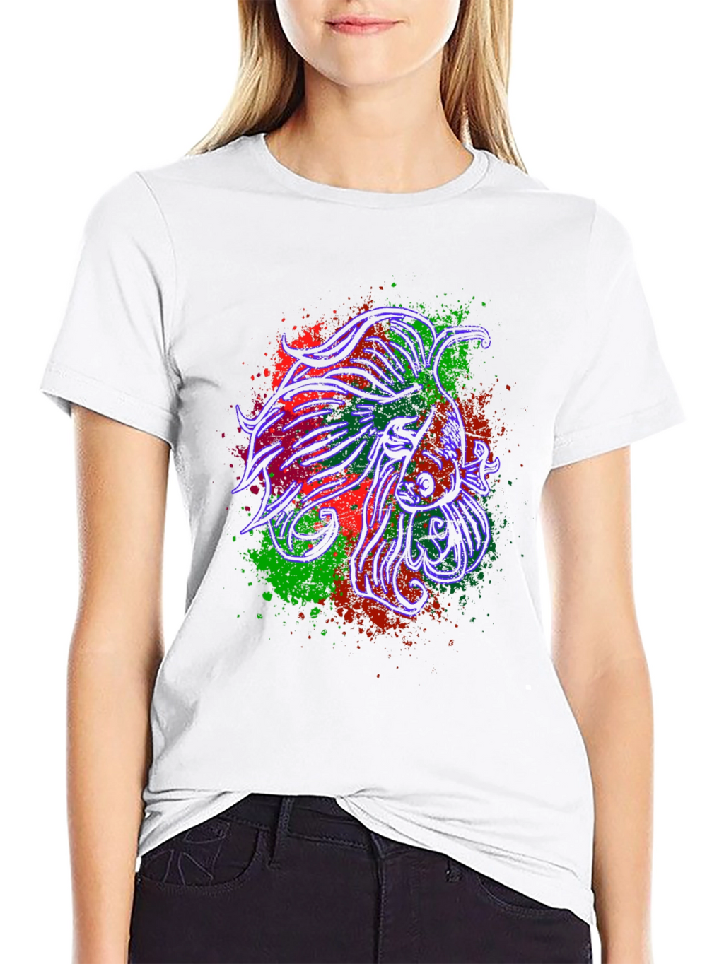 Betta Fish Graphic Tee - Stylish Black T-Shirt