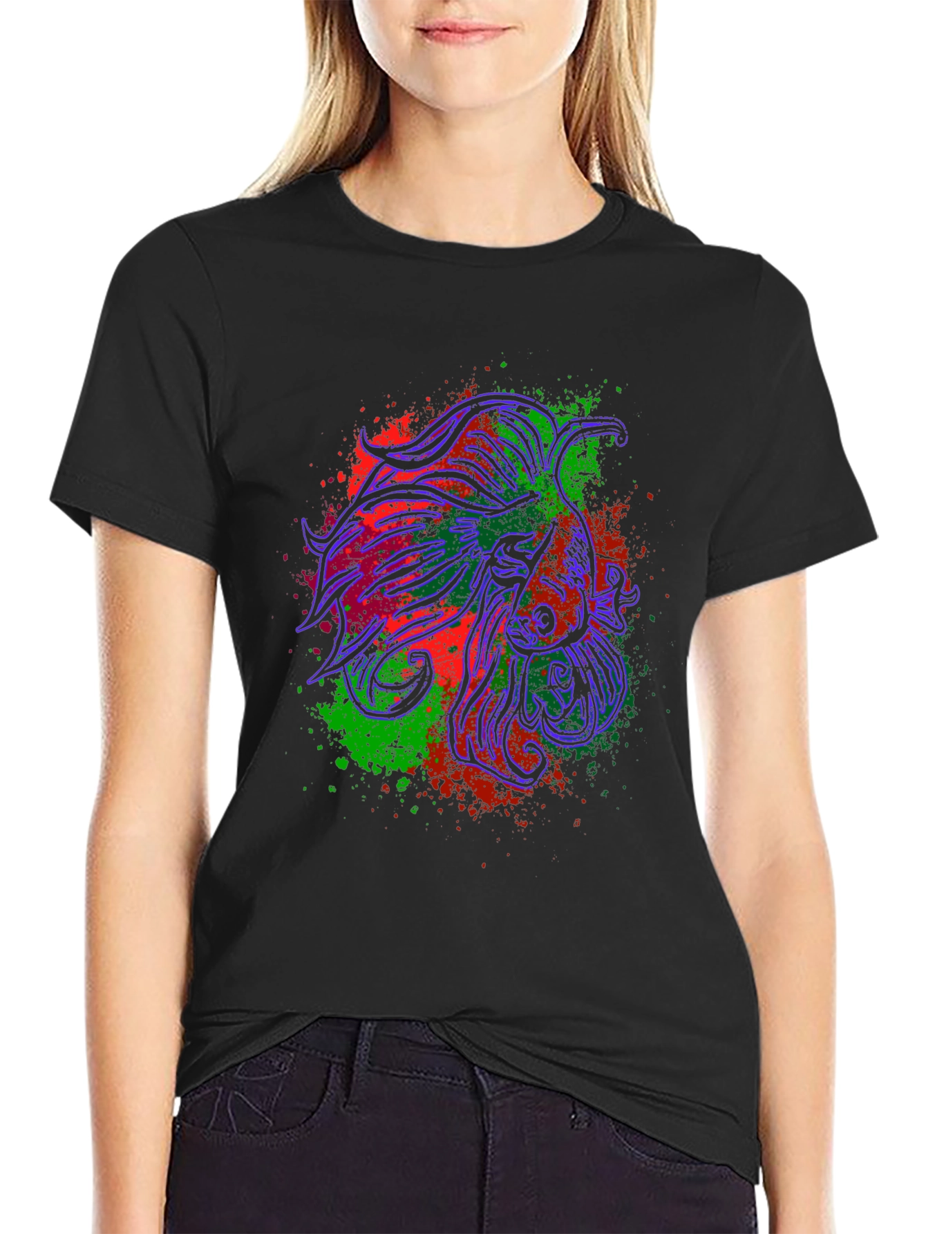 Betta Fish Graphic Tee - Stylish Black T-Shirt