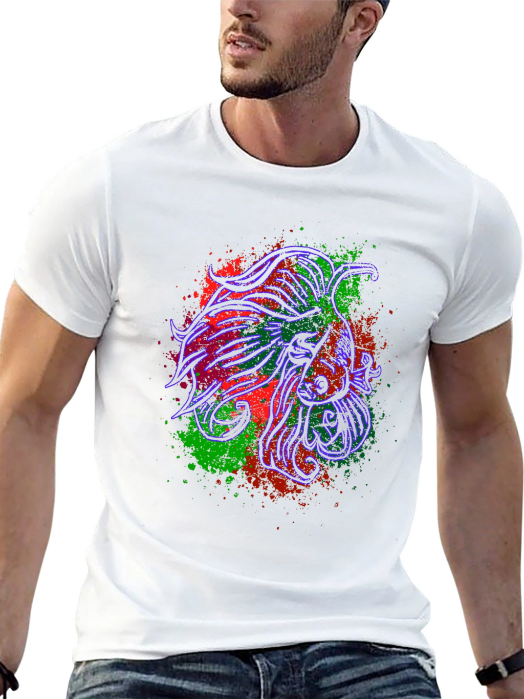Betta Fish Graphic Tee - Stylish Black T-Shirt
