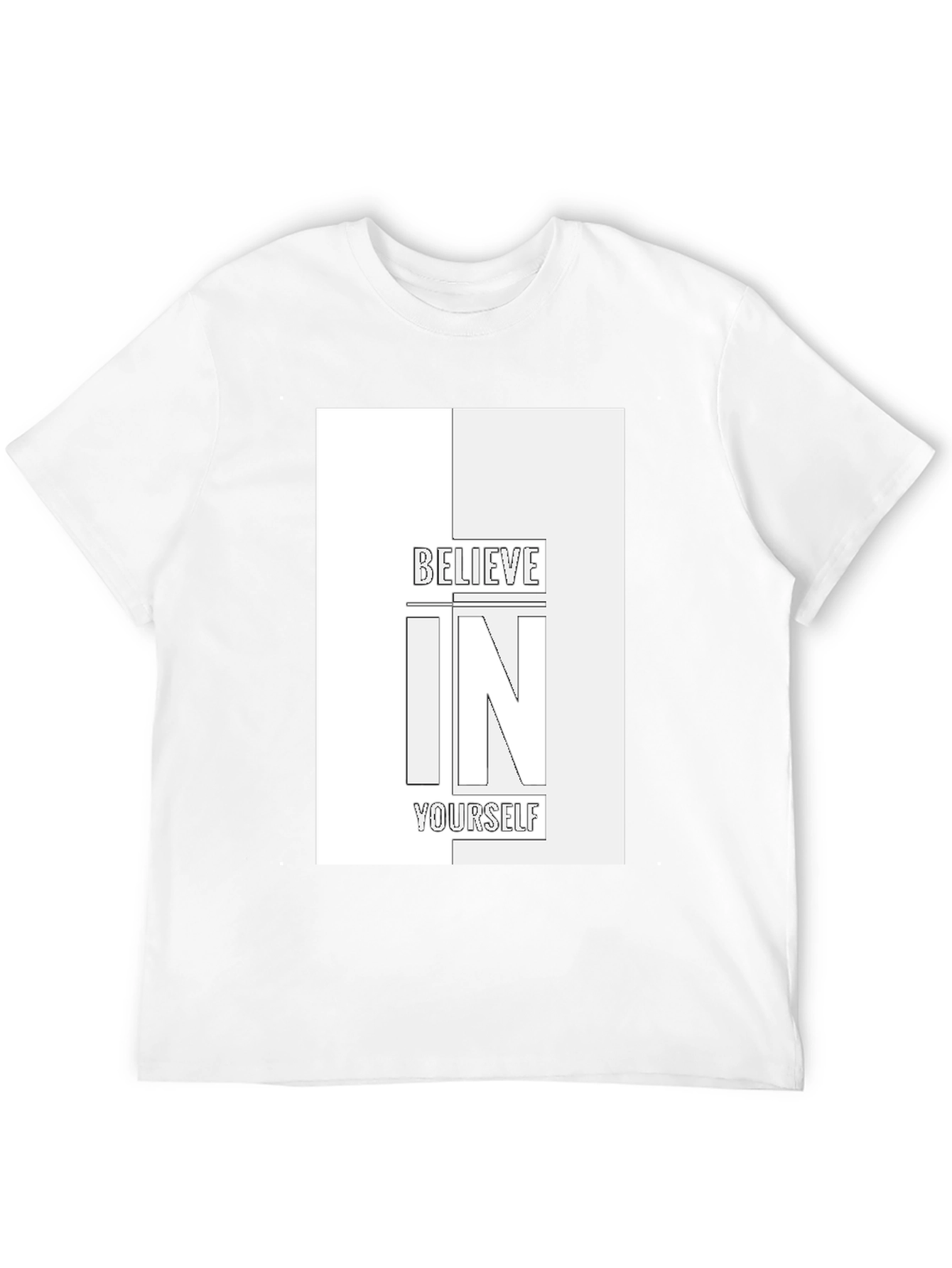 Believe In Yourself Graphic Tee - Black Cotton