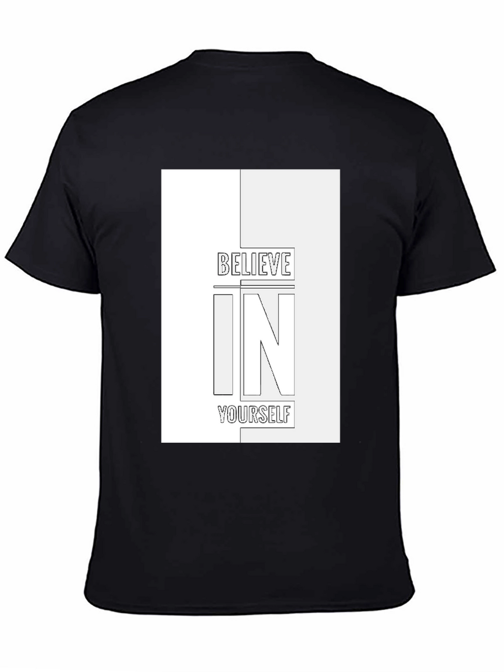 Believe In Yourself Graphic Tee - Black Cotton