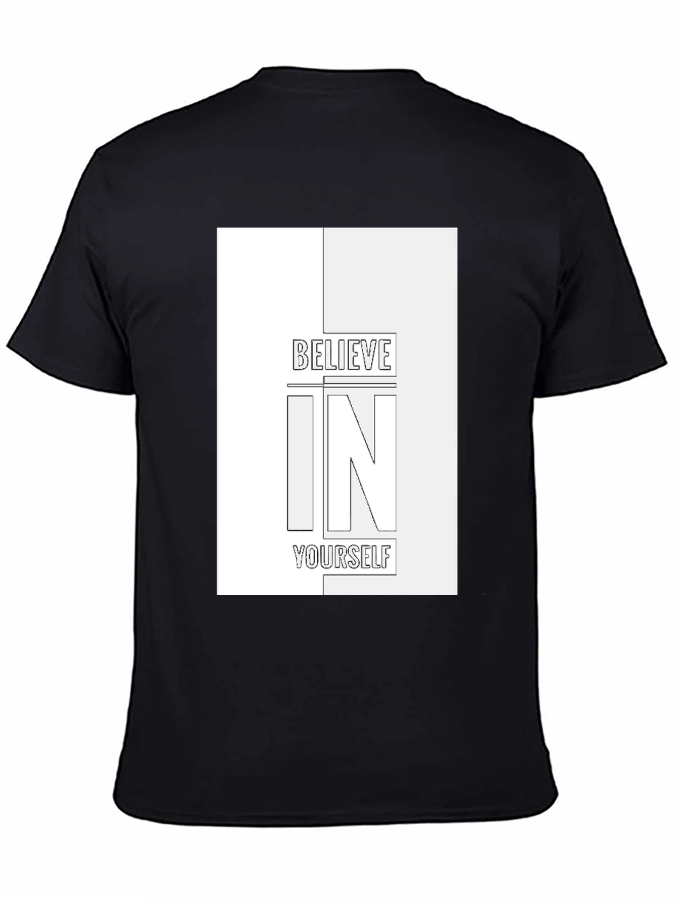 Believe In Yourself Graphic Tee - Black Cotton