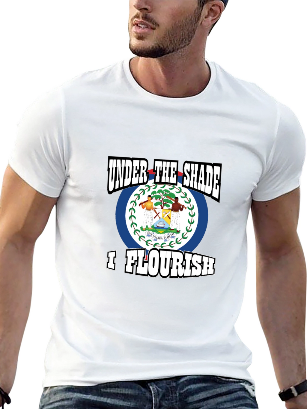 Belize Flag T-Shirt - Under The Shade I Flourish