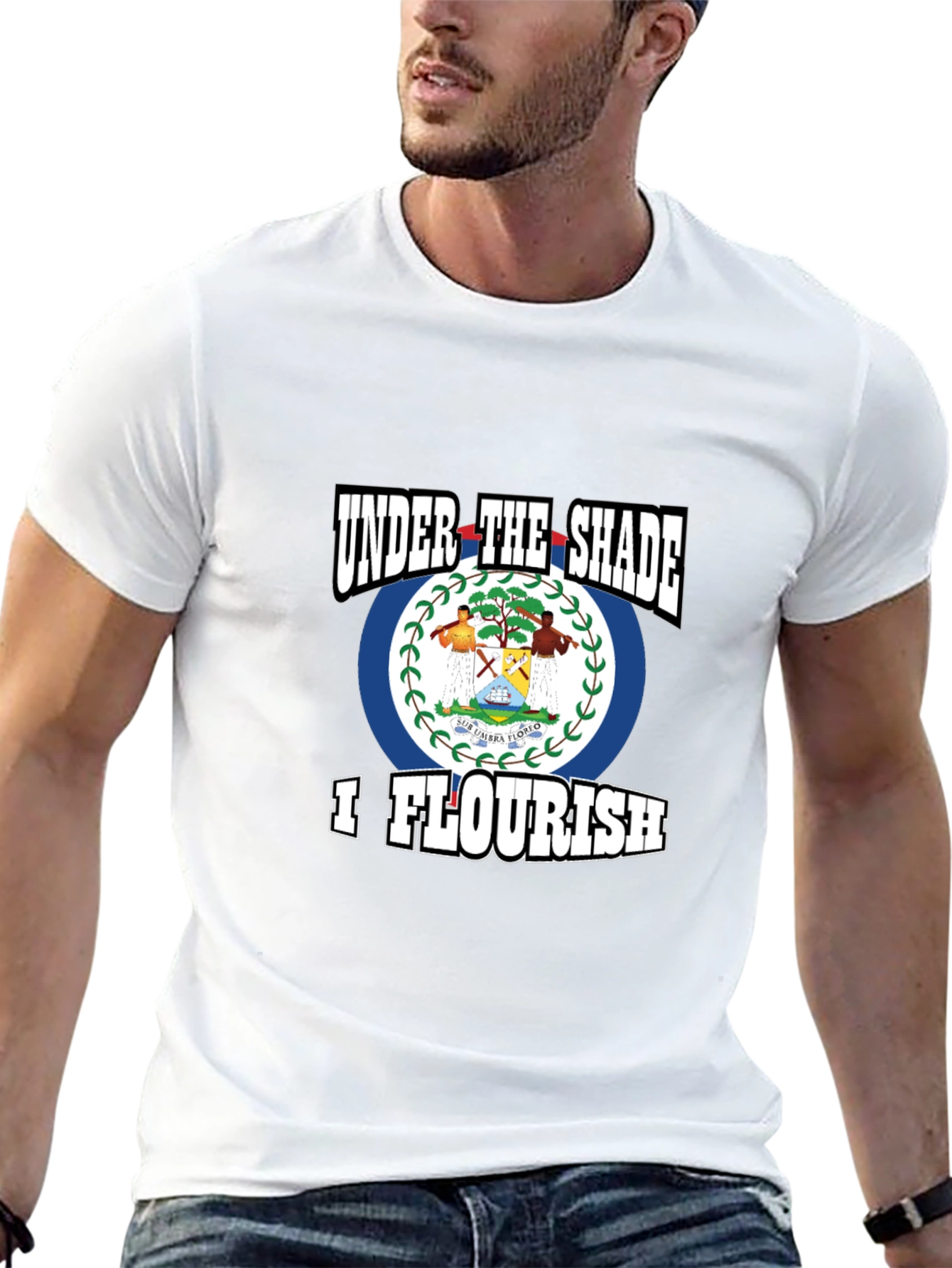 Belize Flag T-Shirt - Under The Shade I Flourish