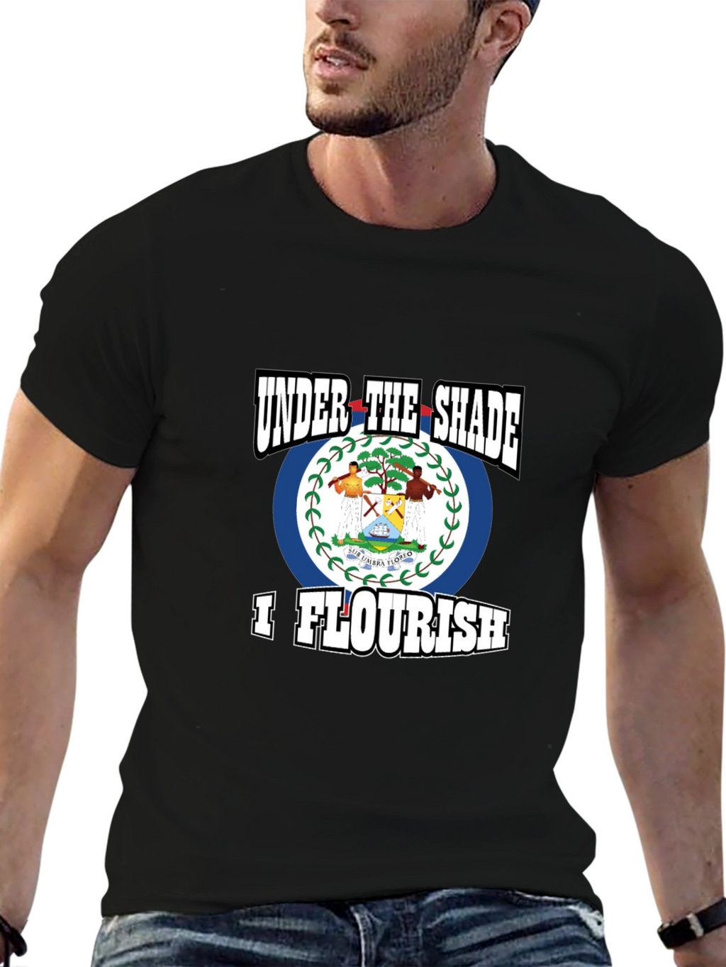Belize Flag T-Shirt - Under The Shade I Flourish