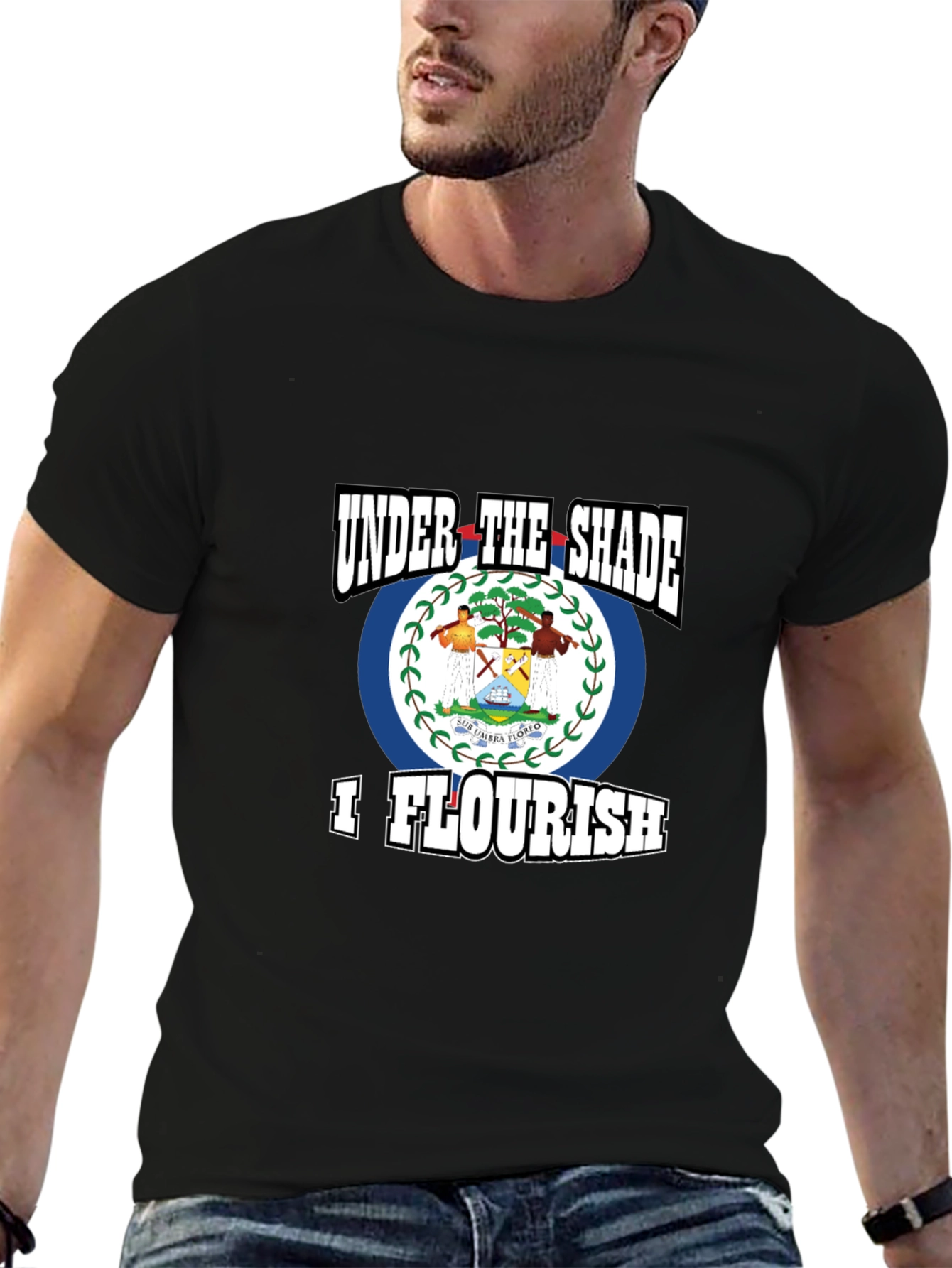 Belize Flag T-Shirt - Under The Shade I Flourish