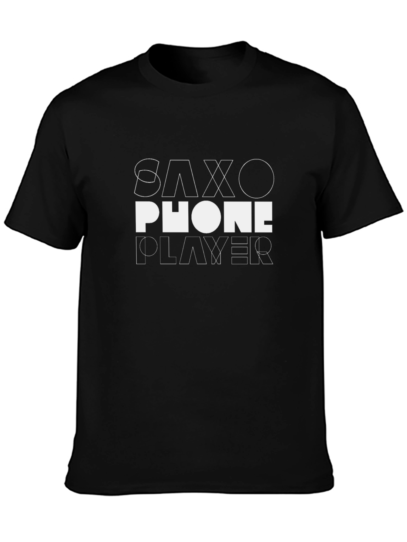 Saxophone Player Graphic Tee - Black