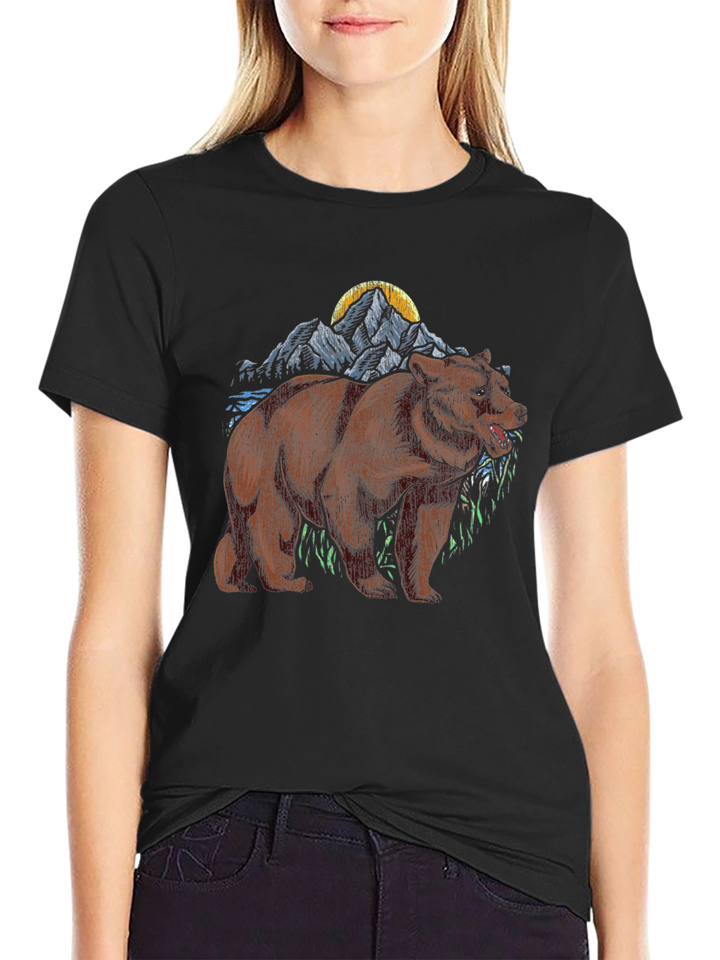 Bear Mountain Graphic Tee - Black