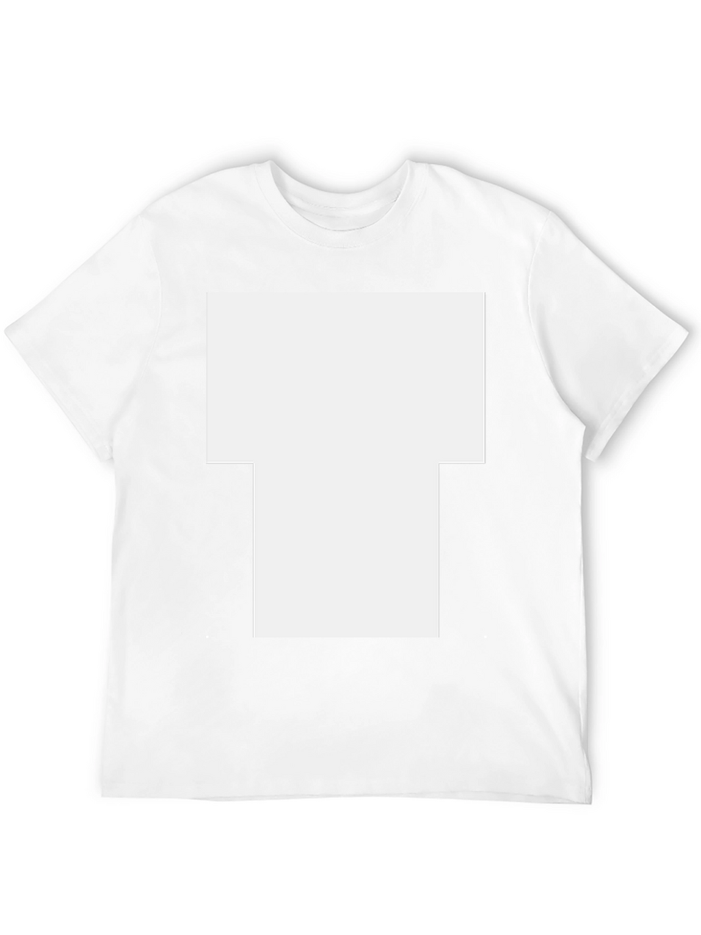 Black Short-Sleeve T-Shirt with Large White Graphic