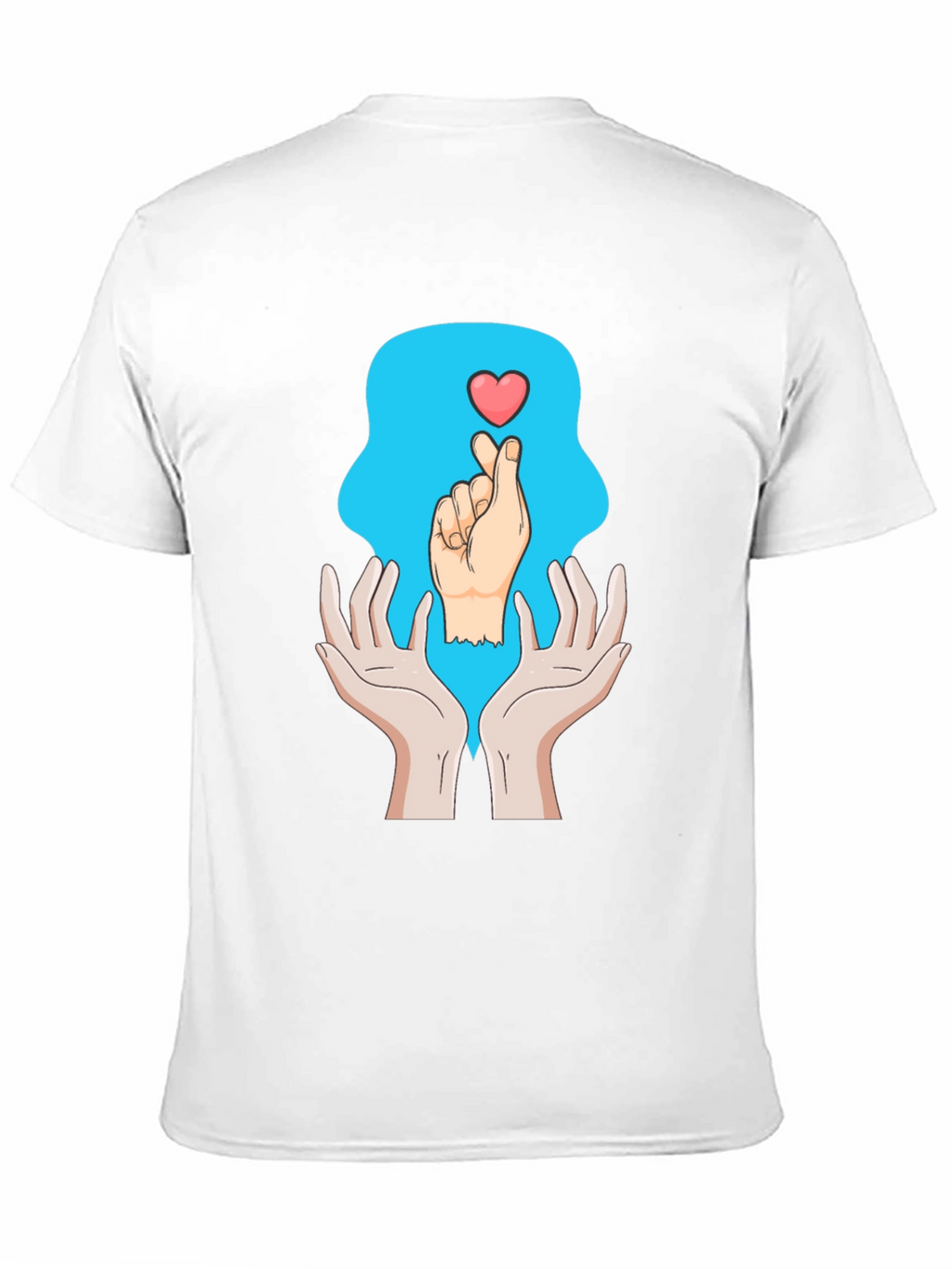 Heart Hands Graphic Tee - Trendy Design Soft Cotton